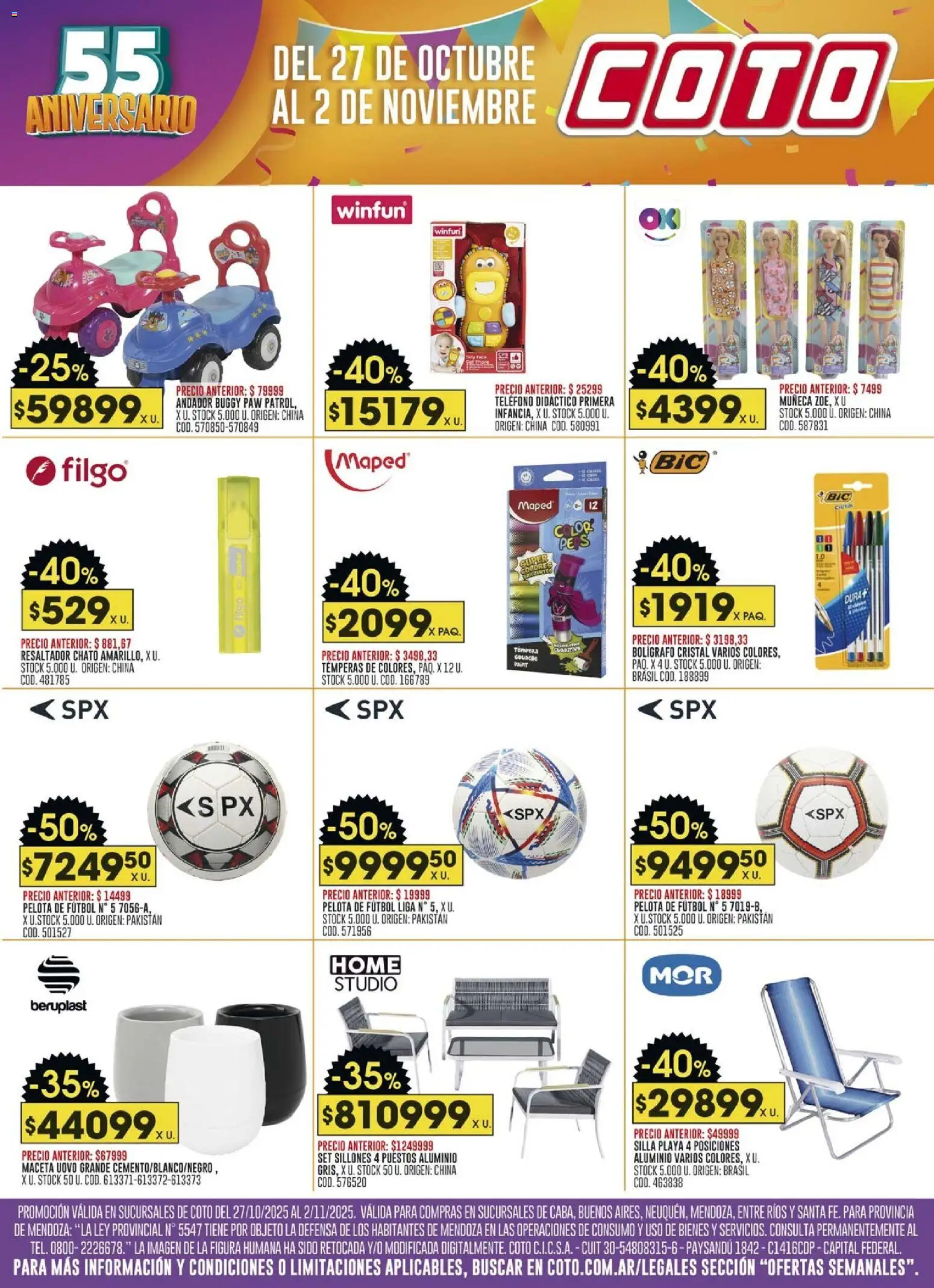 Coto Ofertas Hogar del 27/10/2025 >> Catálogo