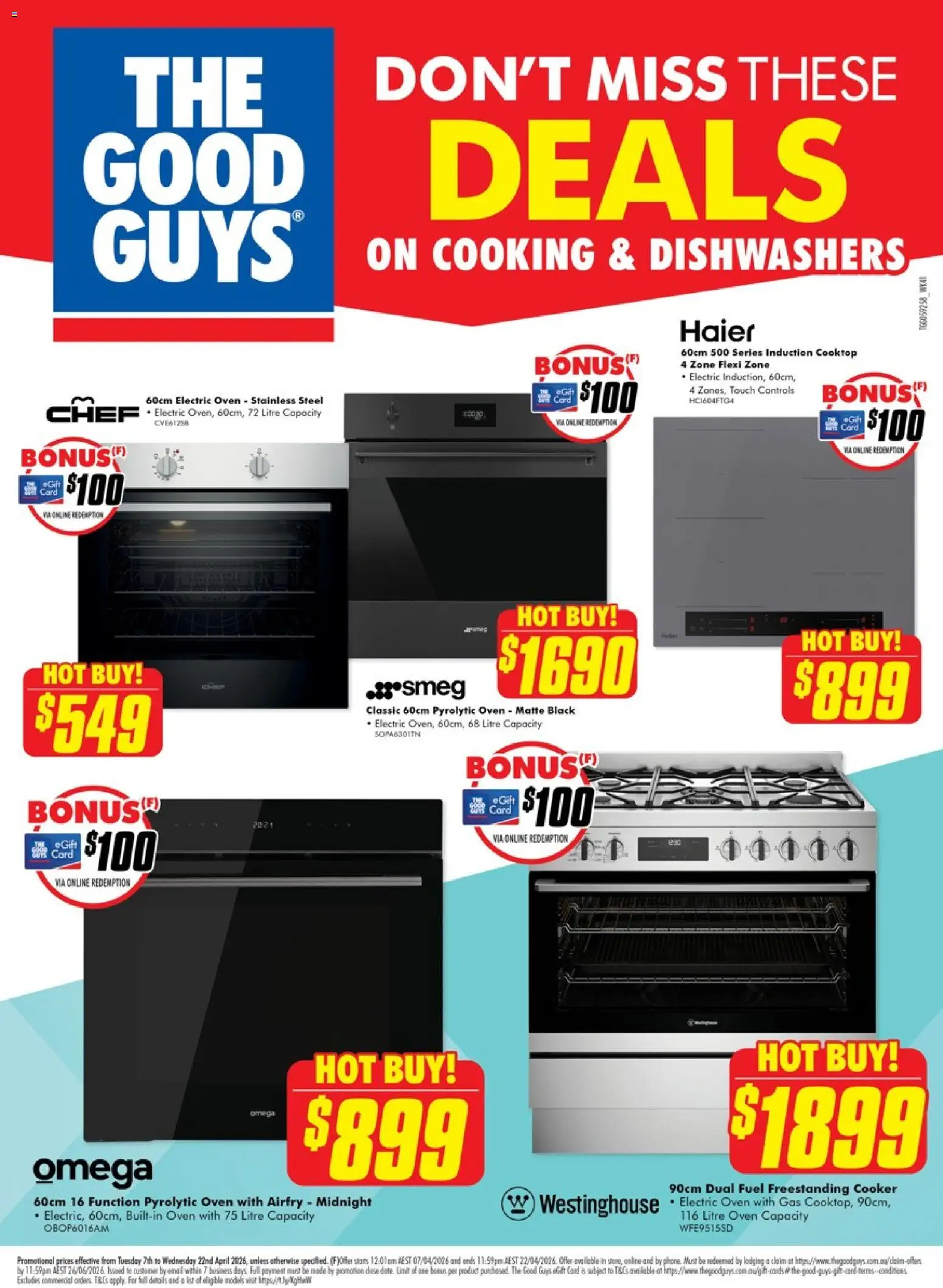 Preview of catalogue The Good Guys Don’t Miss These Deals - Cooking from shop The Good Guys valid 06/04/2026