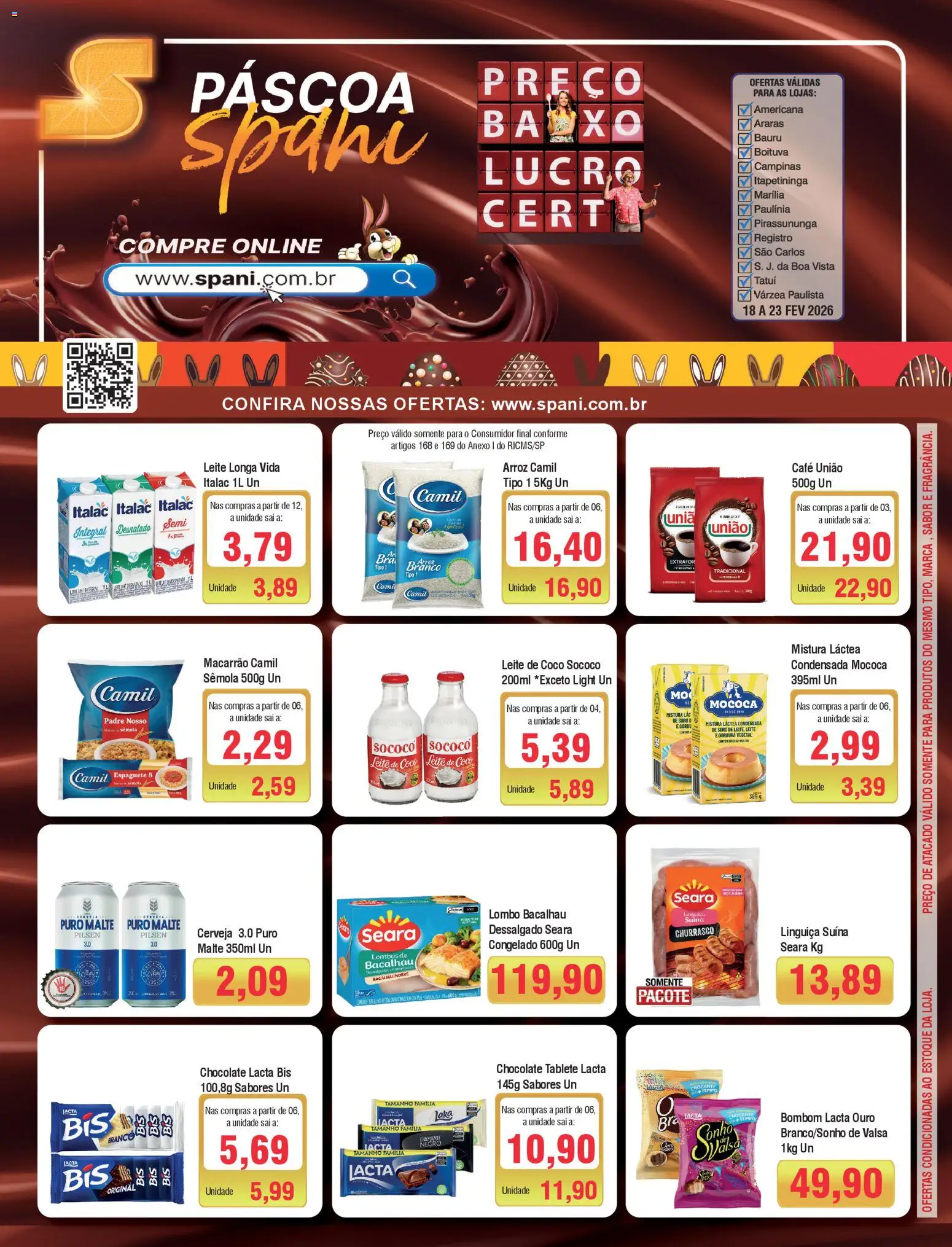 Pré-Visualização do folheto "Ofertas da semana" da loja Spani Atacadista válido a partir de 18/02/2026