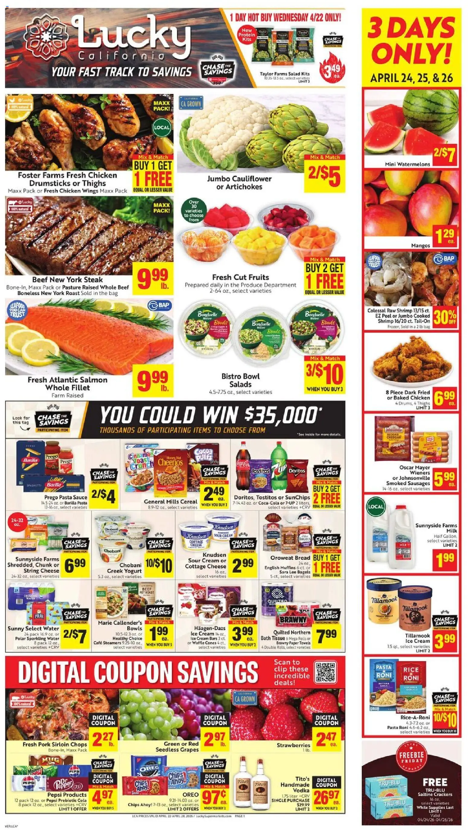 Ad Preview of Lucky Supermarkets Lucky Supermarkets Weekly Ad from 04/22/2026