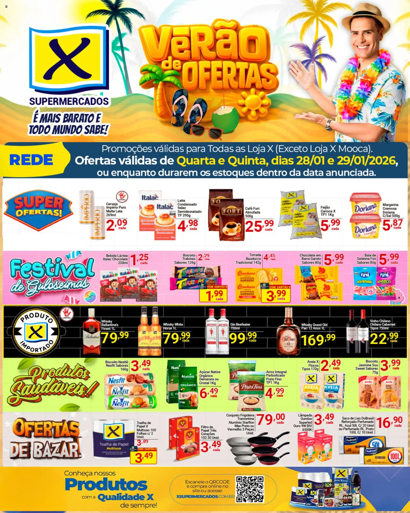 Pré-Visualização do folheto "Ofertas da semana" da loja X Supermercados válido a partir de 28/01/2026