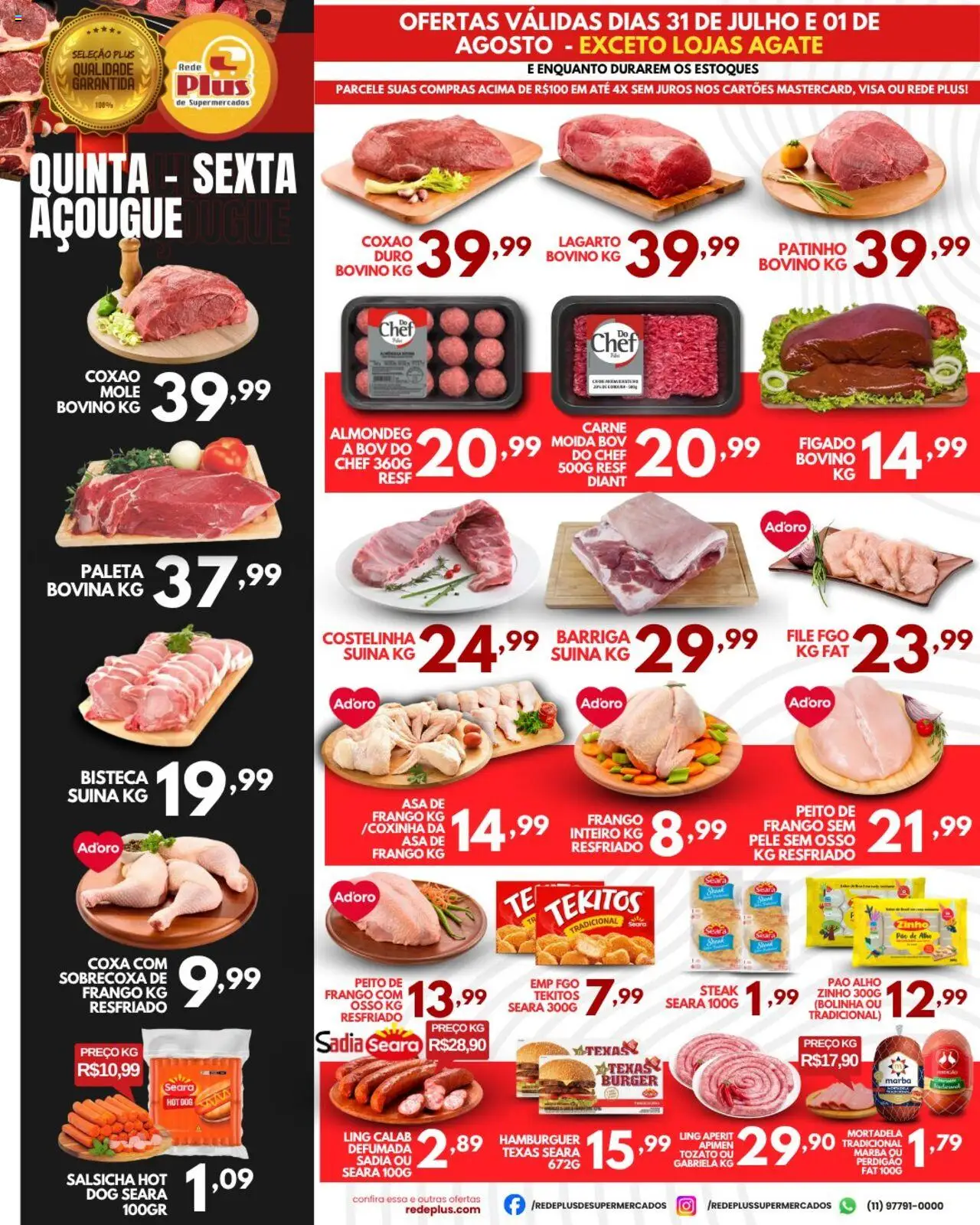 Rede Plus Supermercados folheto "Ofertas da semana" válido a partir de 31/07/2025 - número de página 1