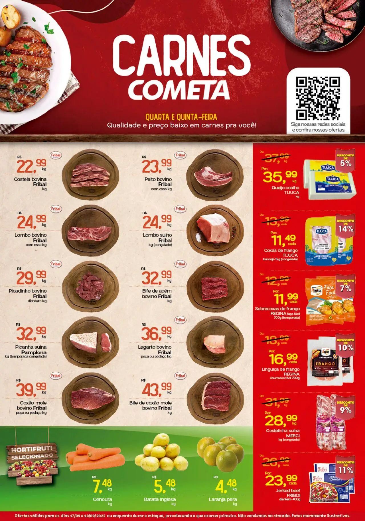 Cometa Supermercados folheto "Ofertas Carnes" válido a partir de 17/09/2025 - número de página 1