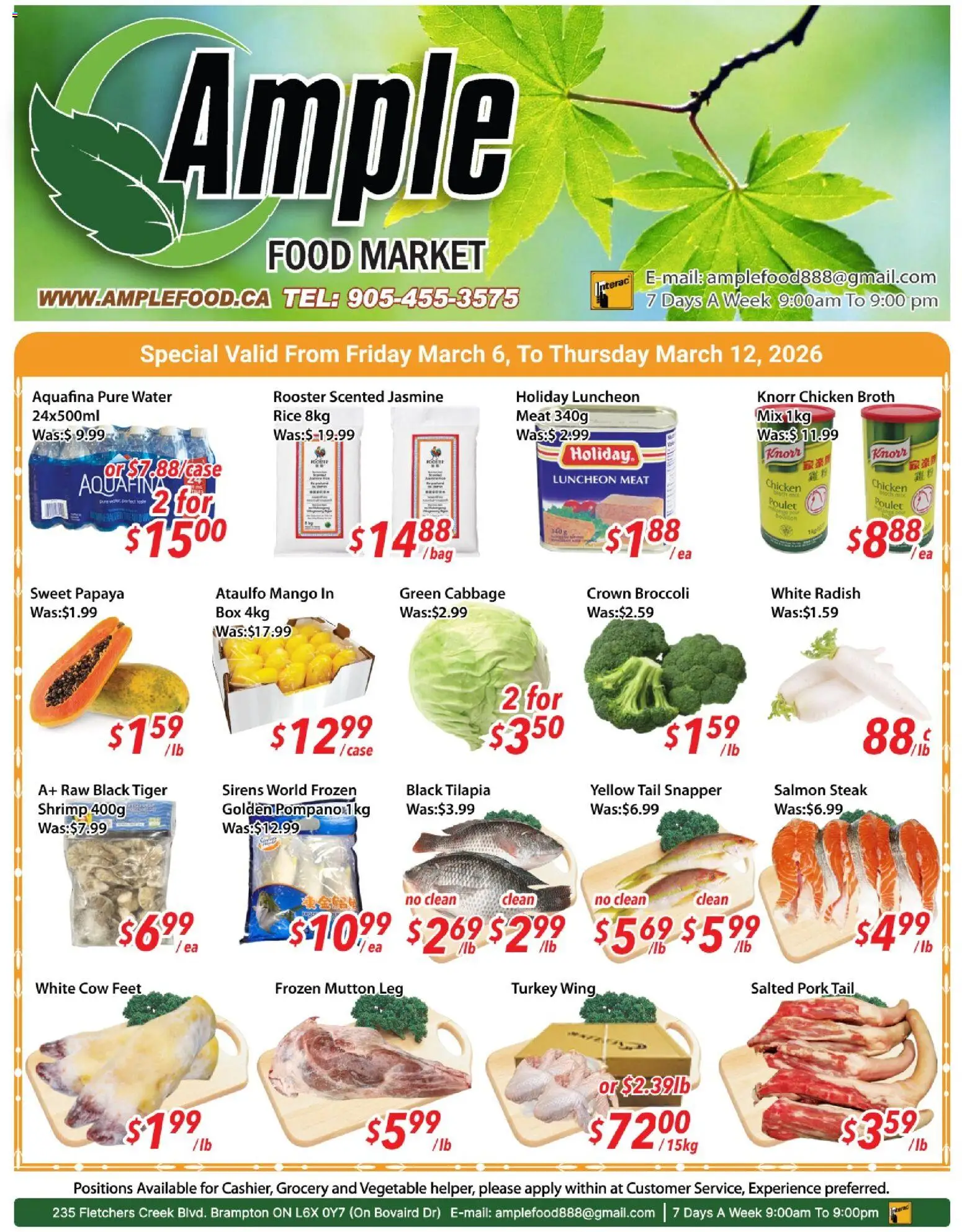 Preview of leaflet Ample Food Market weekly flyer / circulaire from shop Ample Food Market is valid from Mar 06, 2026