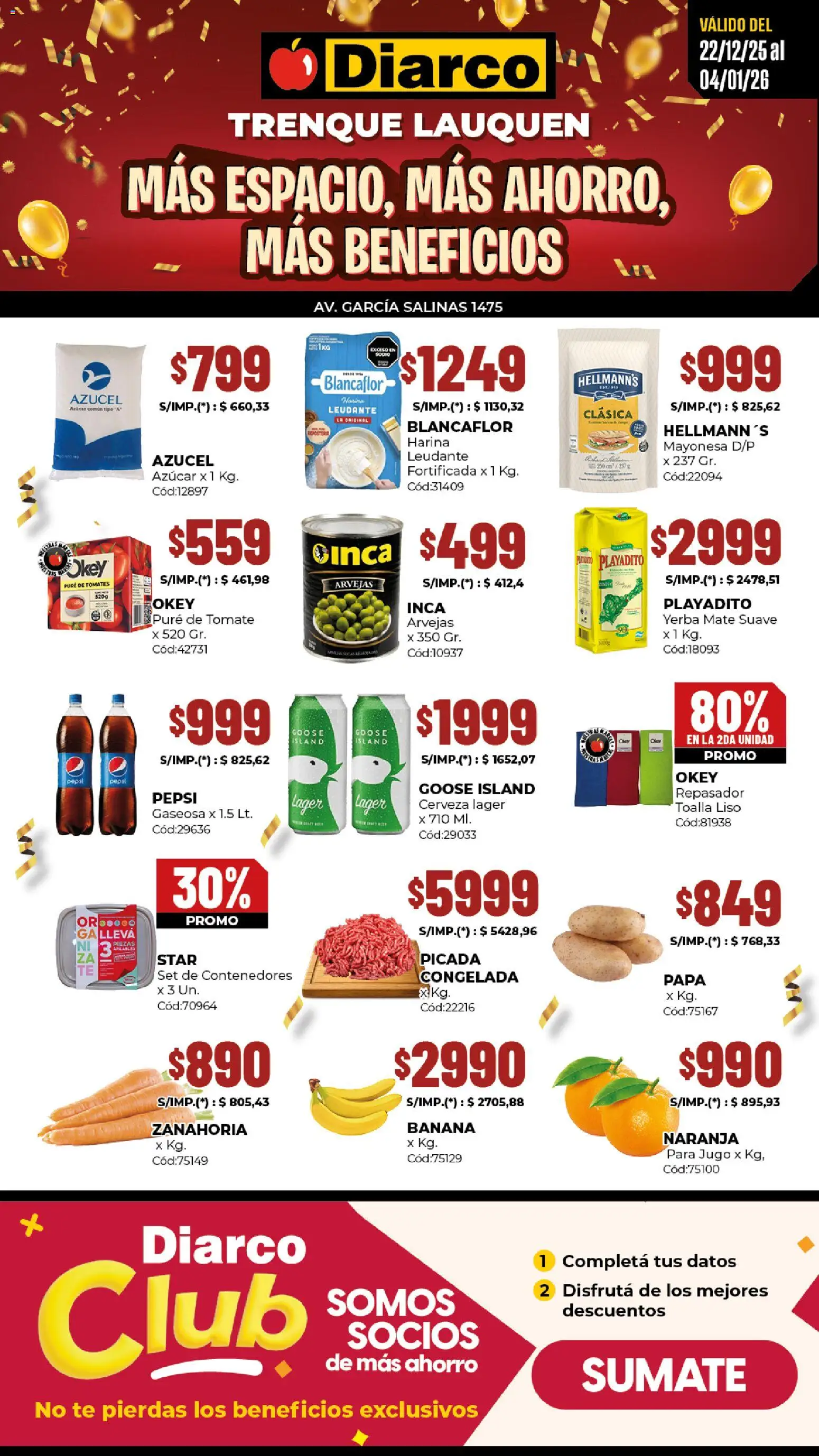 Vista previa del folleto de la tienda Diarco válido desde el 22/12/2025 