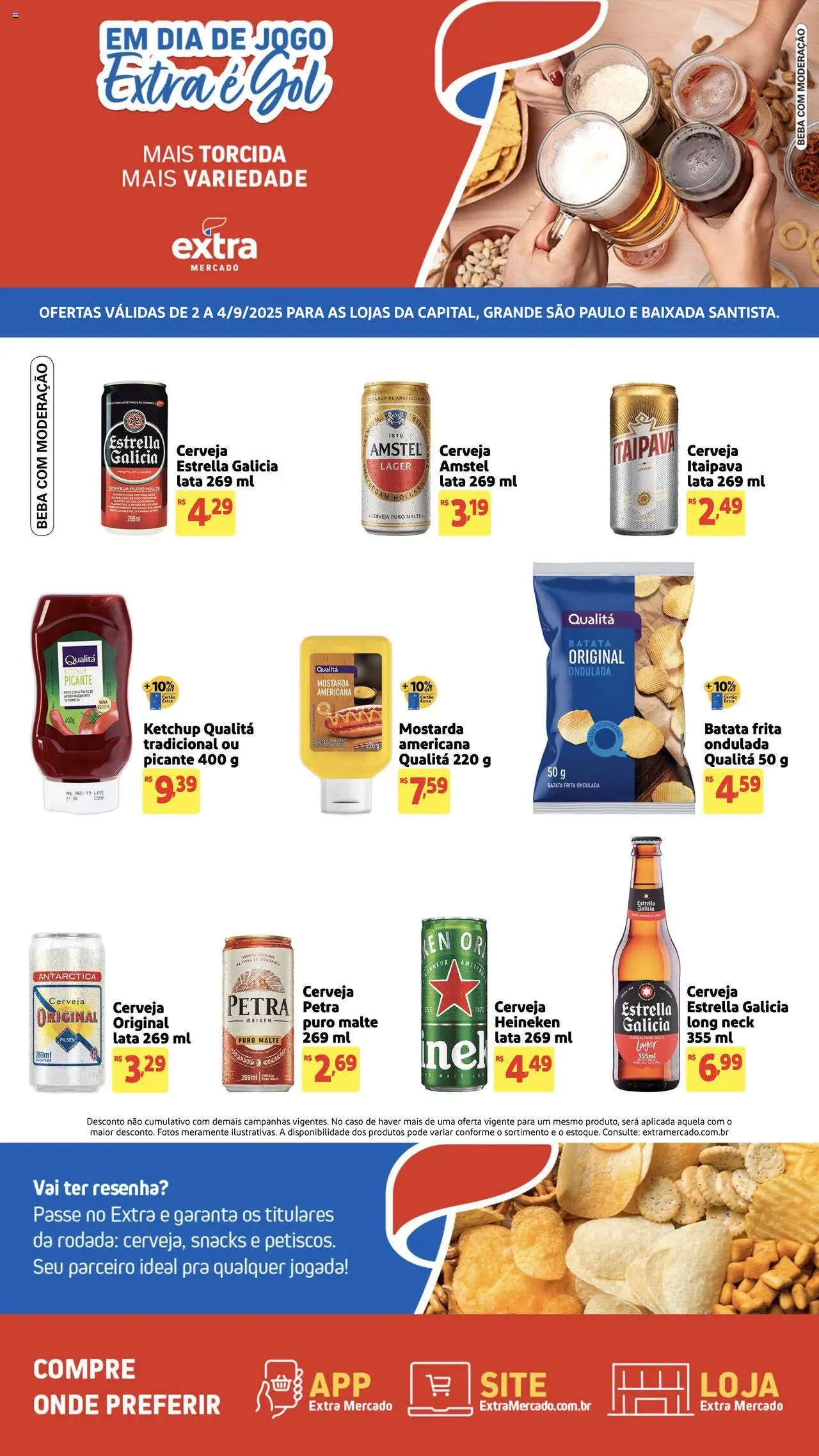 Extra folheto "Ofertas de Mercado Extra é Gol" válido a partir de 02/09/2025 - número de página 1