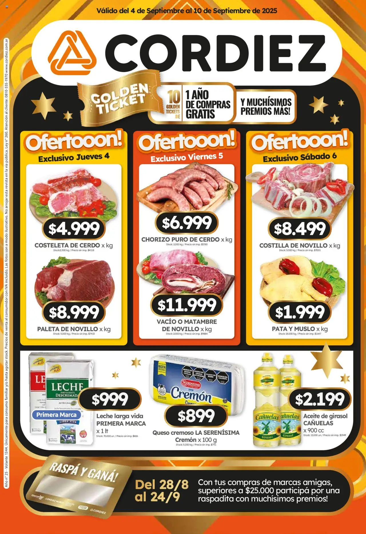 Cordiez Ofertas del 04/09/2025 >> Catálogo