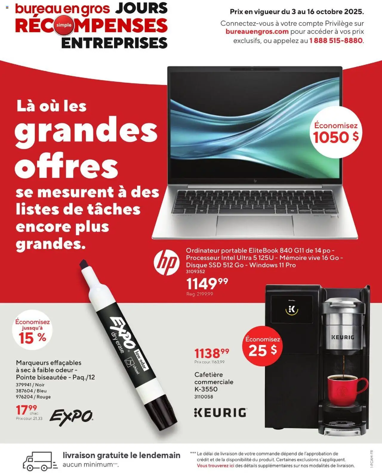 Staples flyer valid from Oct 03, 2025 - page number 1