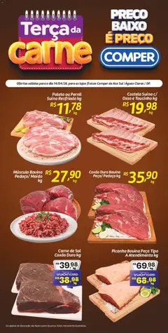 Pré-Visualização do folheto "Comper ofertas Terça da Carne" da loja Comper válido a partir de 14/04/2026