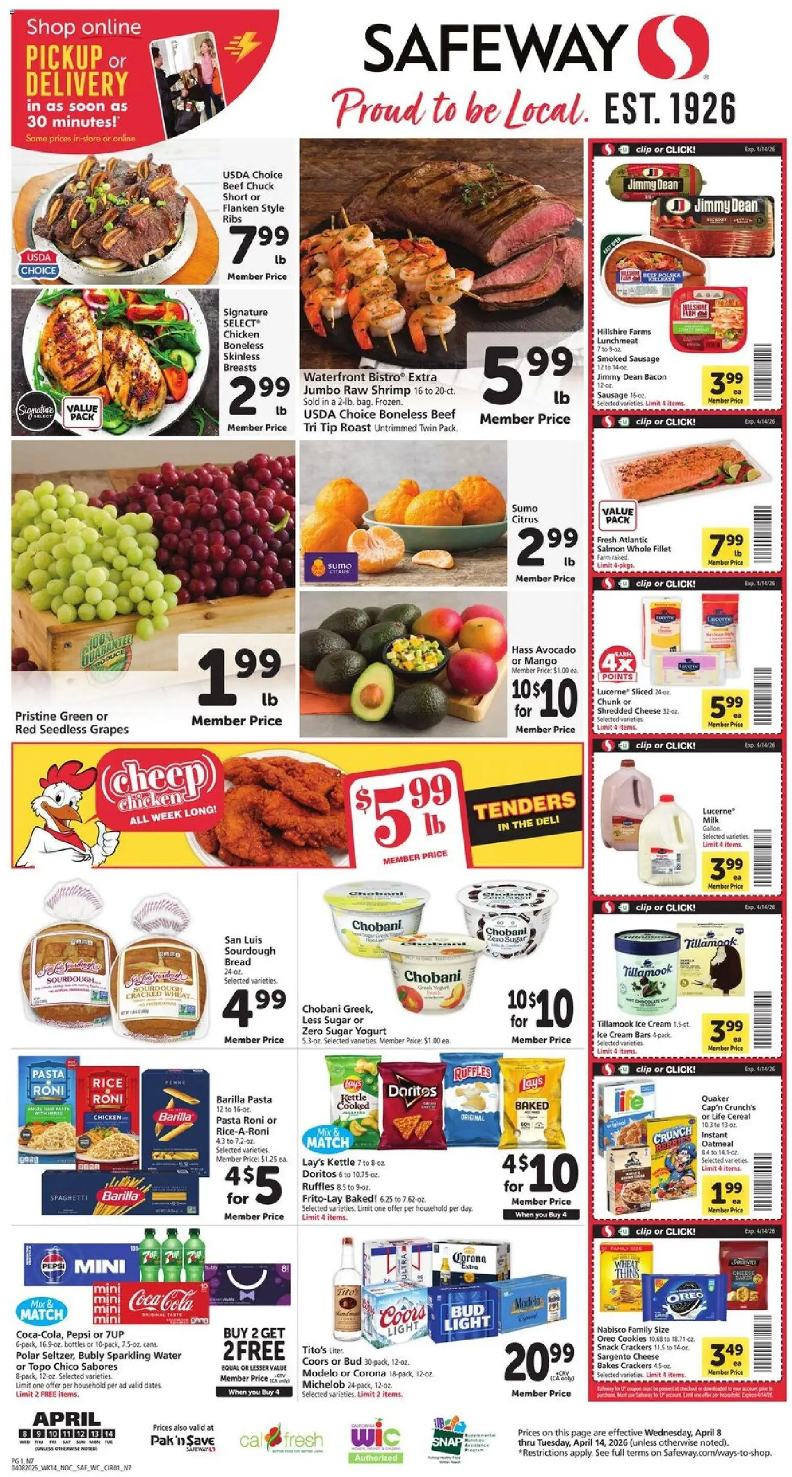 Ad Preview of Safeway Safeway Weekly Ad from 04/08/2026