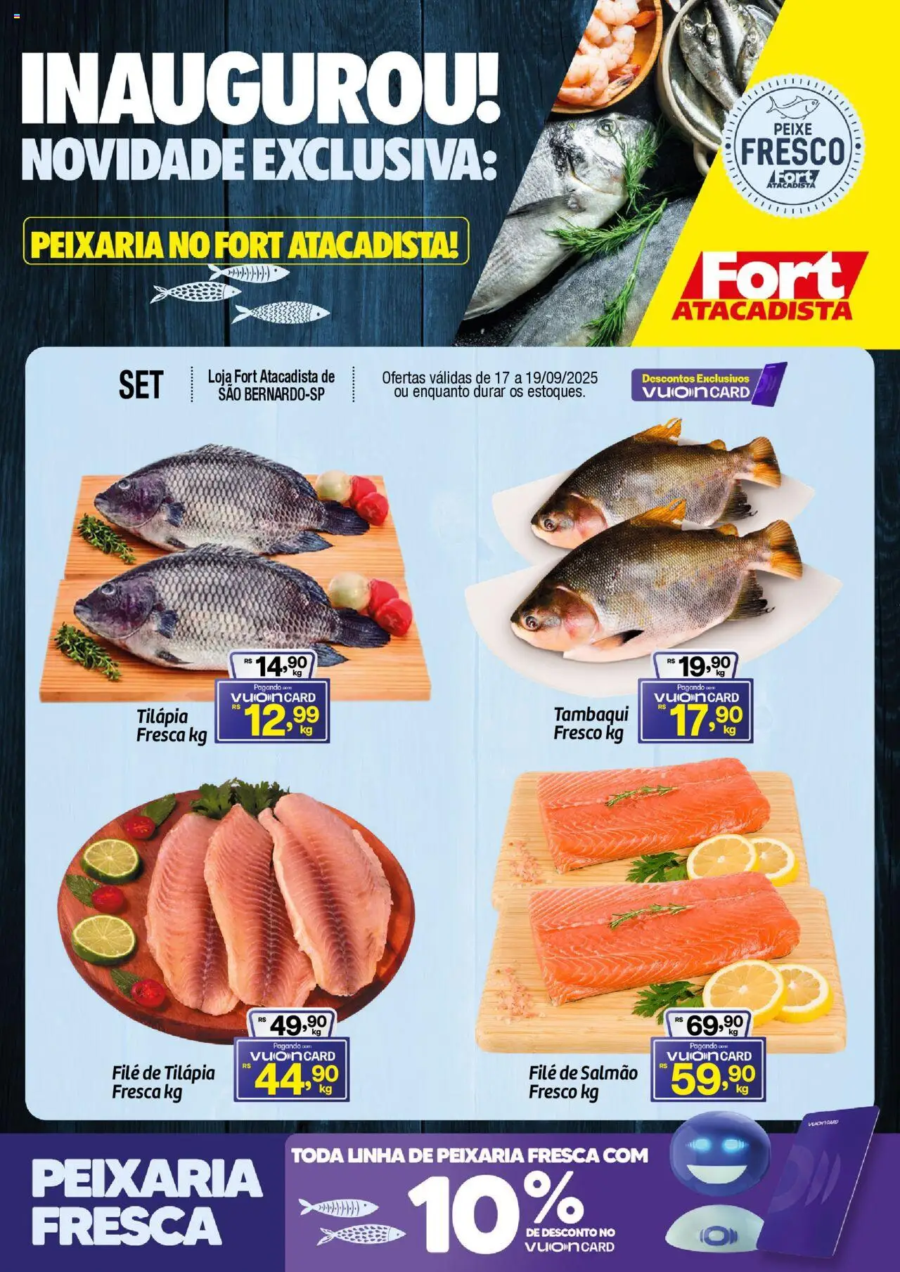 Fort Atacadista folheto "Ofertas Peixaria" válido a partir de 17/09/2025 - número de página 1