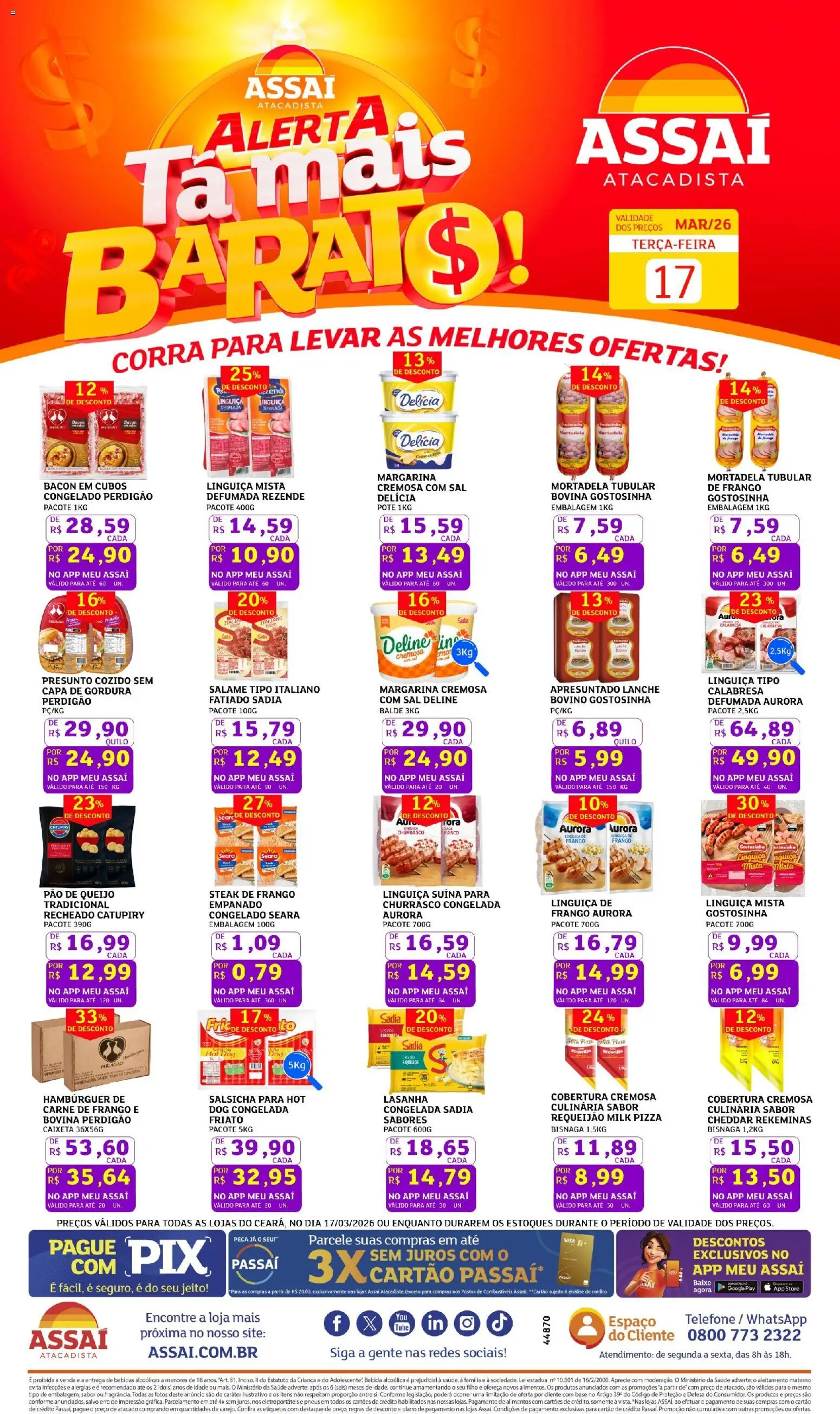 Pré-Visualização do folheto "Assaí Atacadista ofertas - CE" da loja Assaí Atacadista válido a partir de 17/03/2026