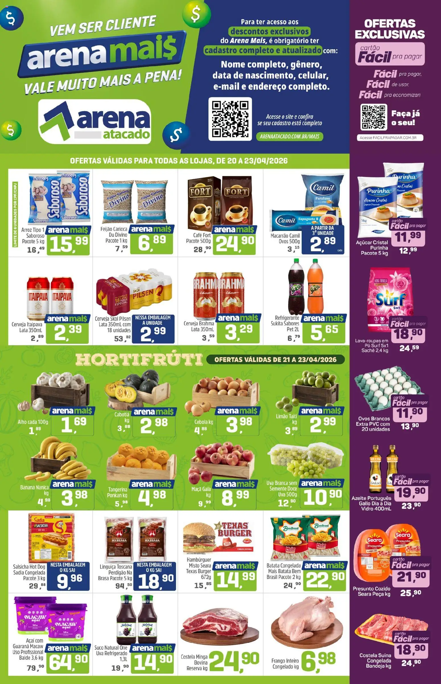 Pré-Visualização do folheto "Arena Atacado - Ofertas da semana" da loja Arena Atacado válido a partir de 20/04/2026