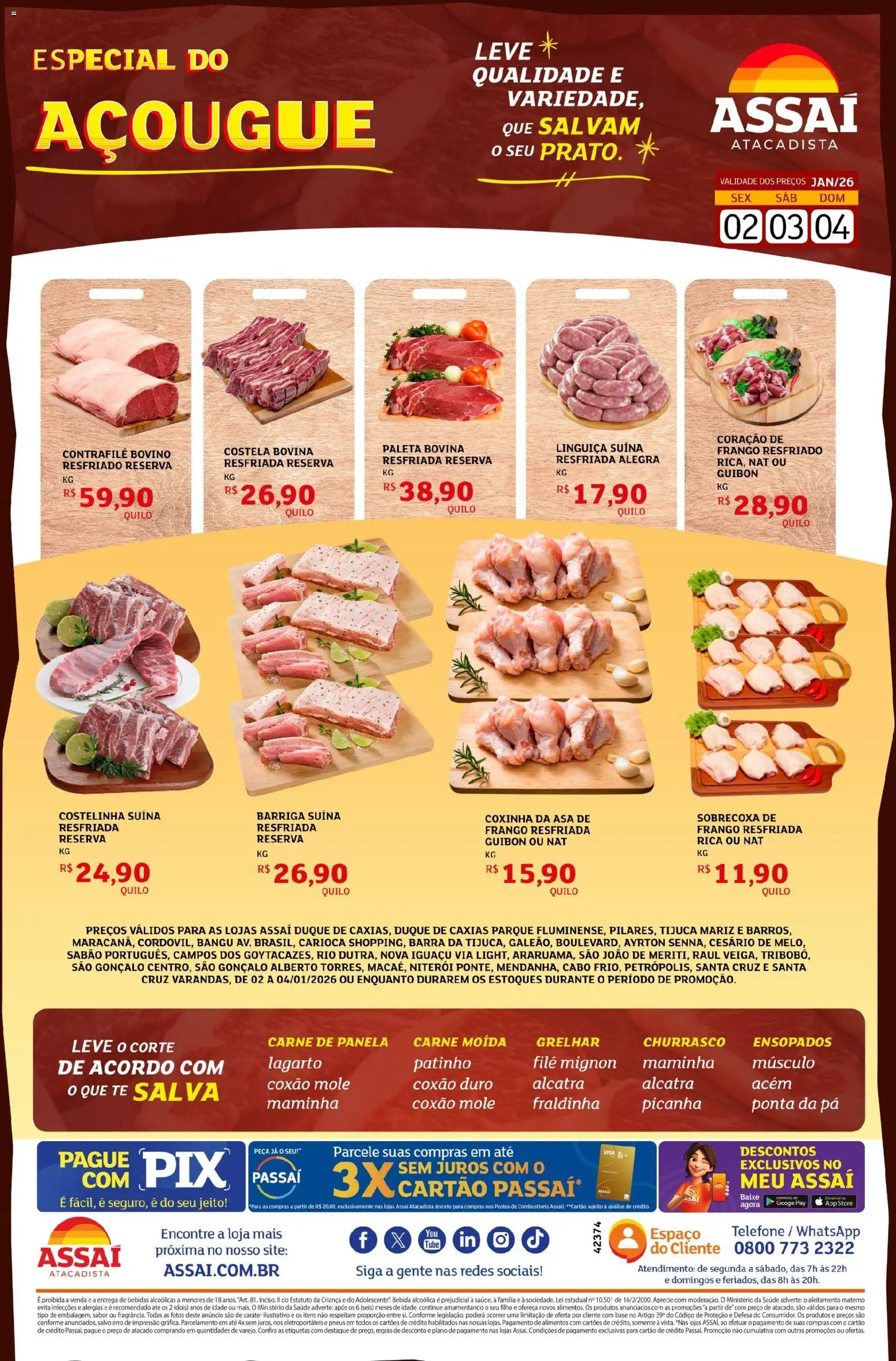 Pré-Visualização do folheto "Encarte - RJ" da loja Assaí Atacadista válido a partir de 02/01/2026