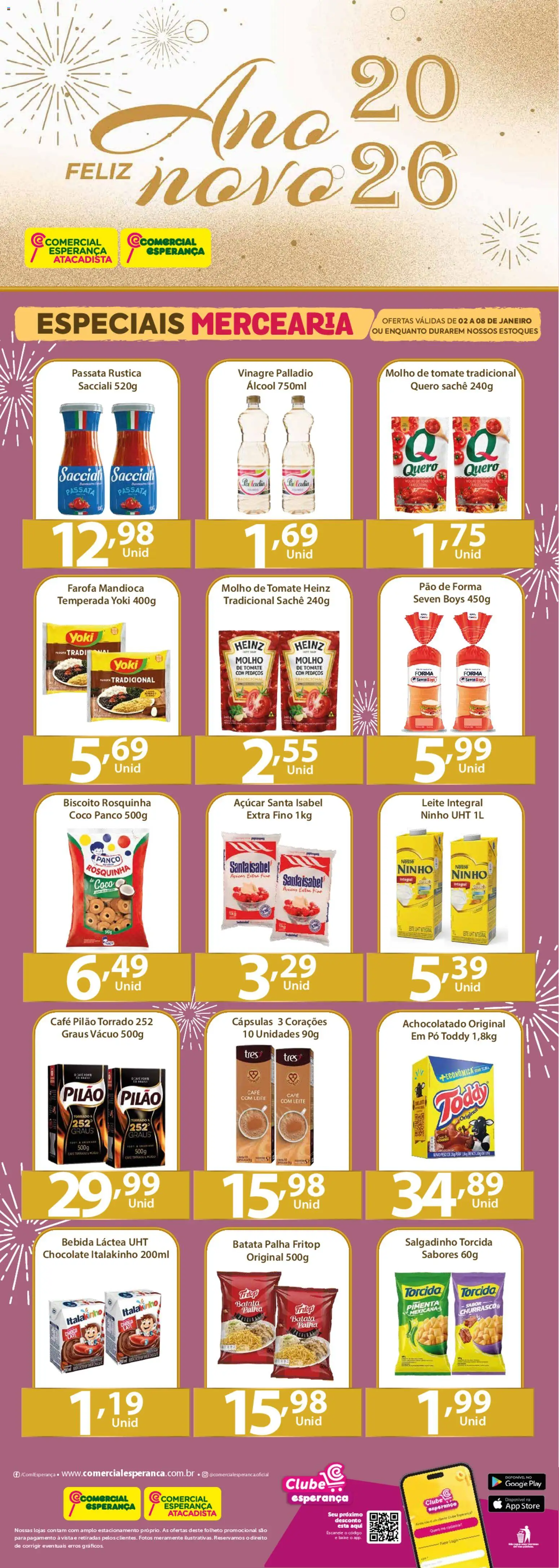 Pré-Visualização do folheto "Ofertas da semana" da loja Comercial Esperança válido a partir de 02/01/2026