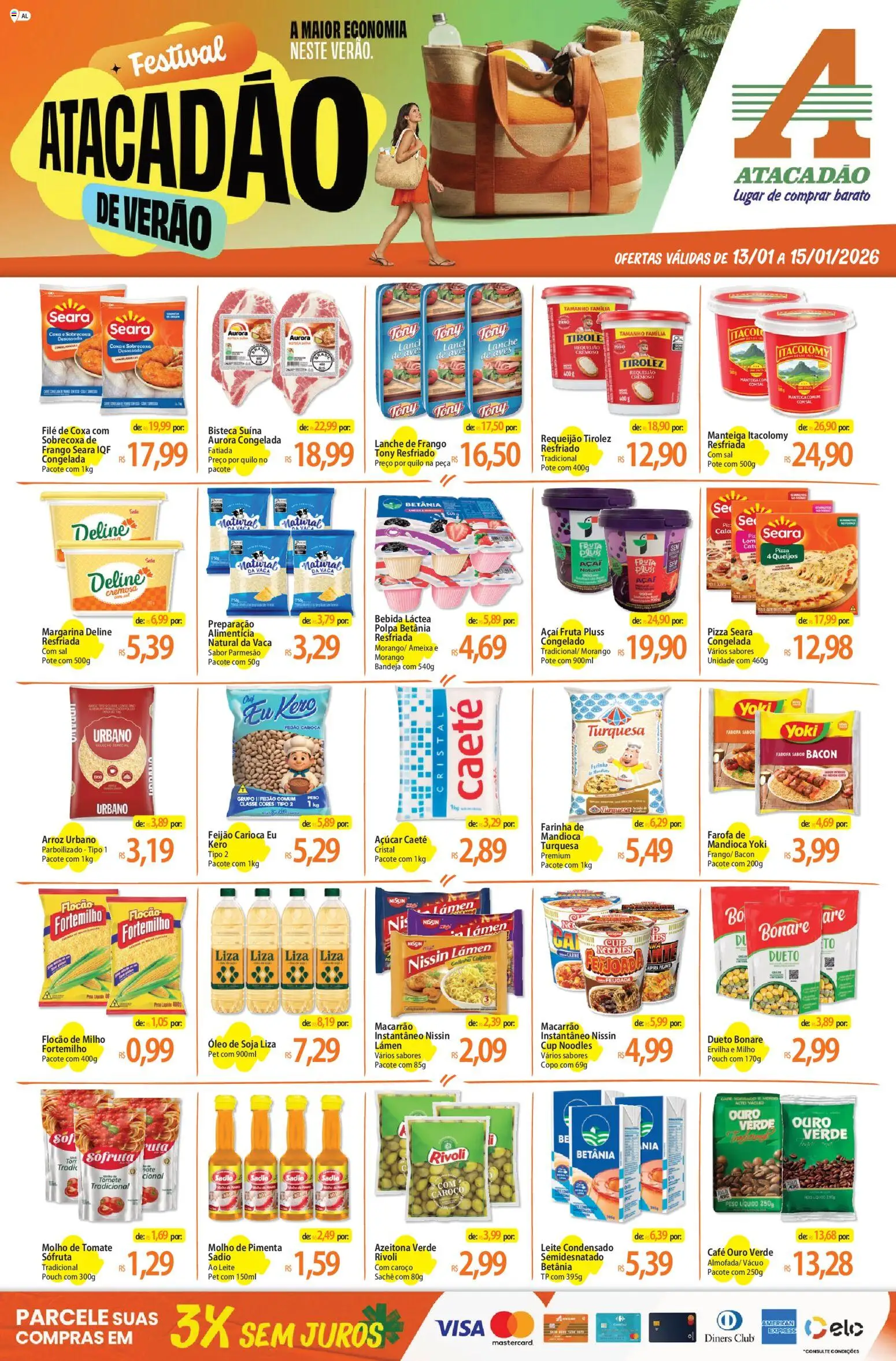 Pré-Visualização do folheto "Ofertas - AL" da loja Atacadão válido a partir de 13/01/2026