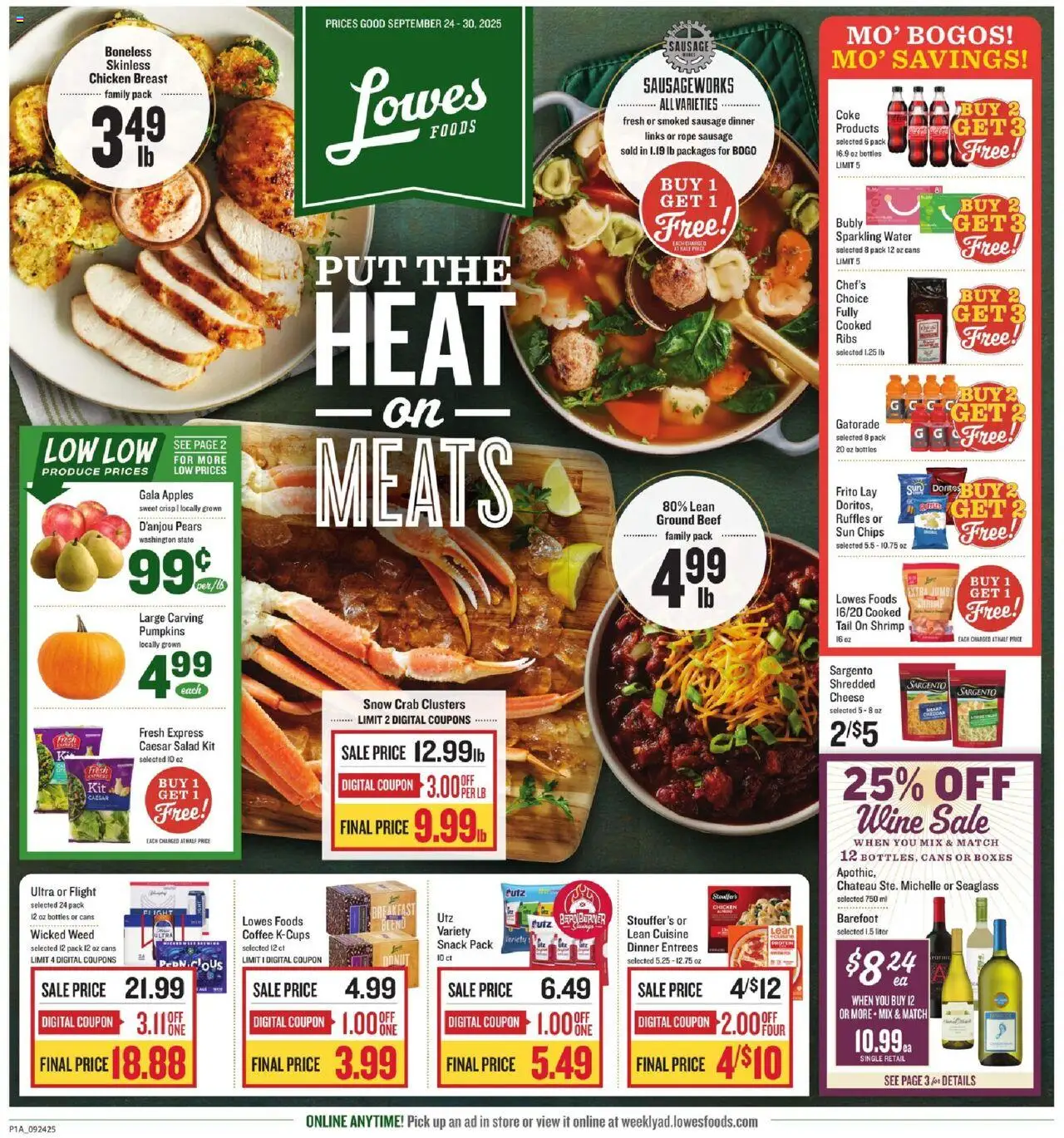 Lowes Foods Weekly Ad from 09/24/2025 - Flyer - Page number 1
