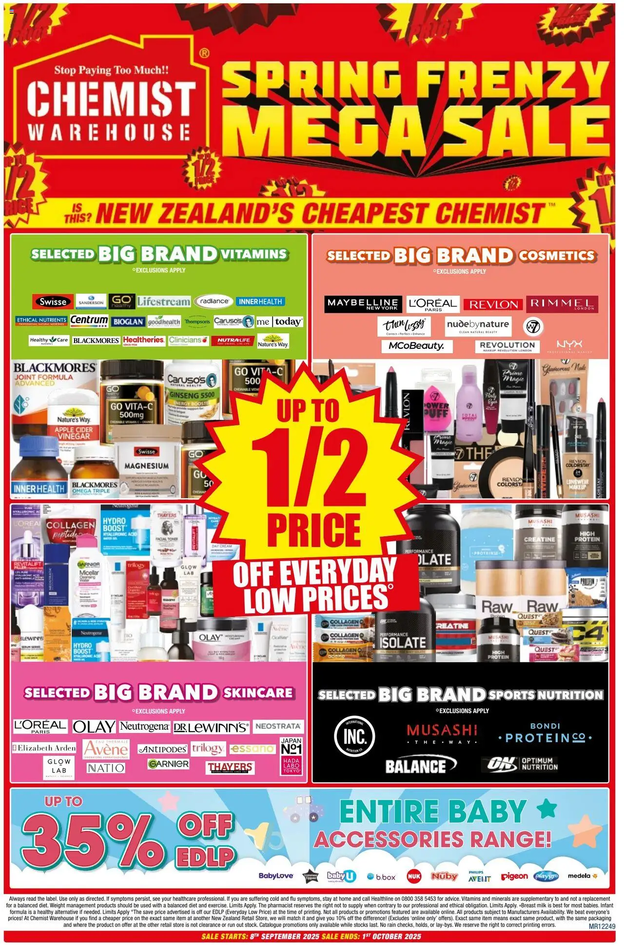 Catalogue Chemist Warehouse catalogue valid from 8 Sept 2025 - page 1