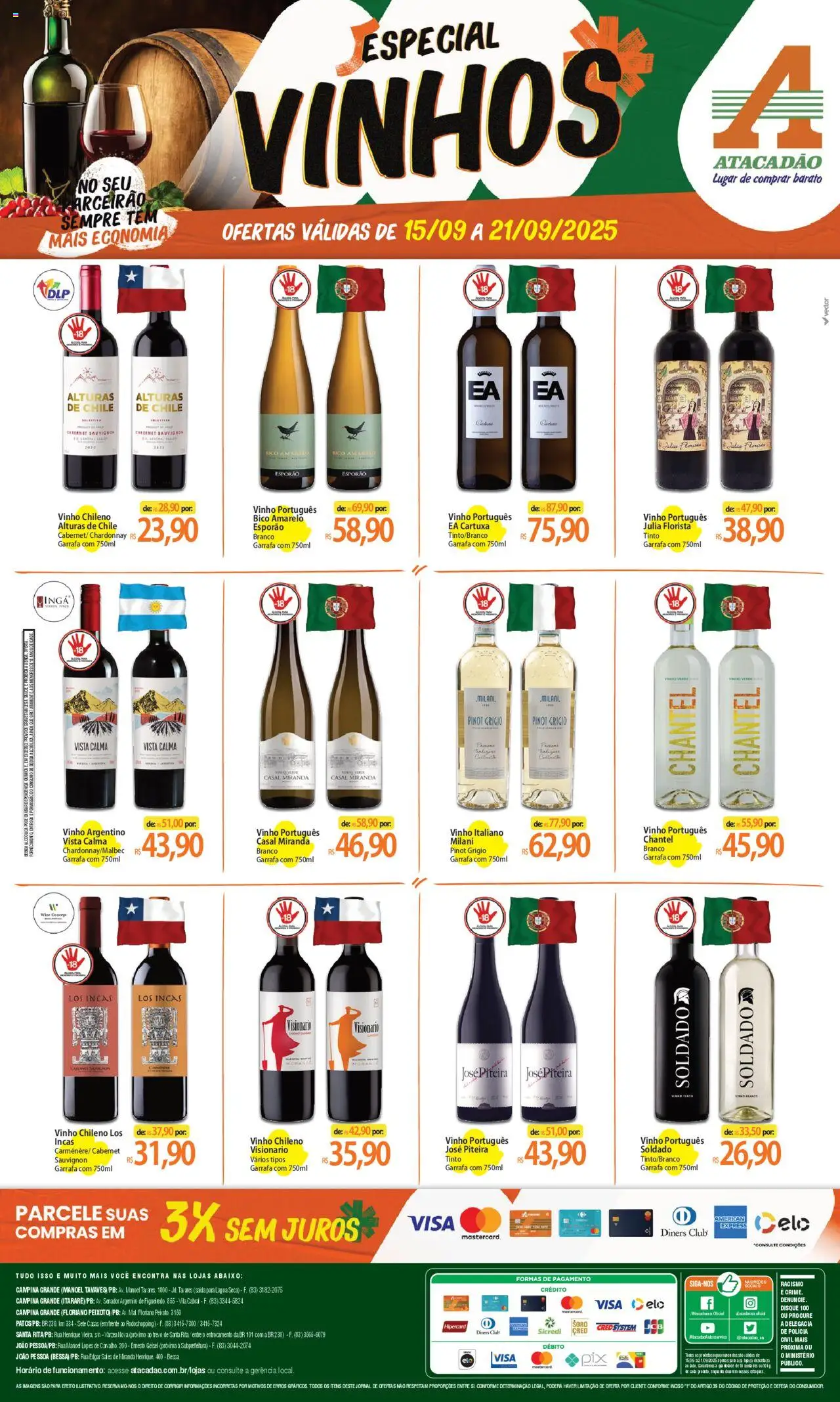 Atacadão folheto "Ofertas - PB" válido a partir de 15/09/2025 - número de página 1