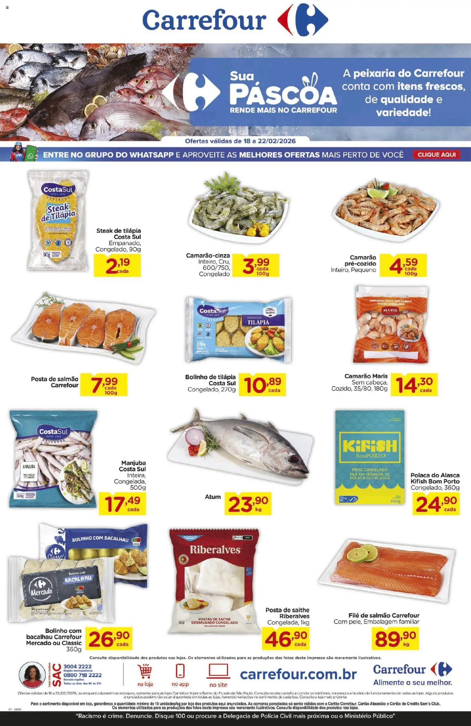 Pré-Visualização do folheto "Ofertas Páscoa" da loja Carrefour válido a partir de 18/02/2026