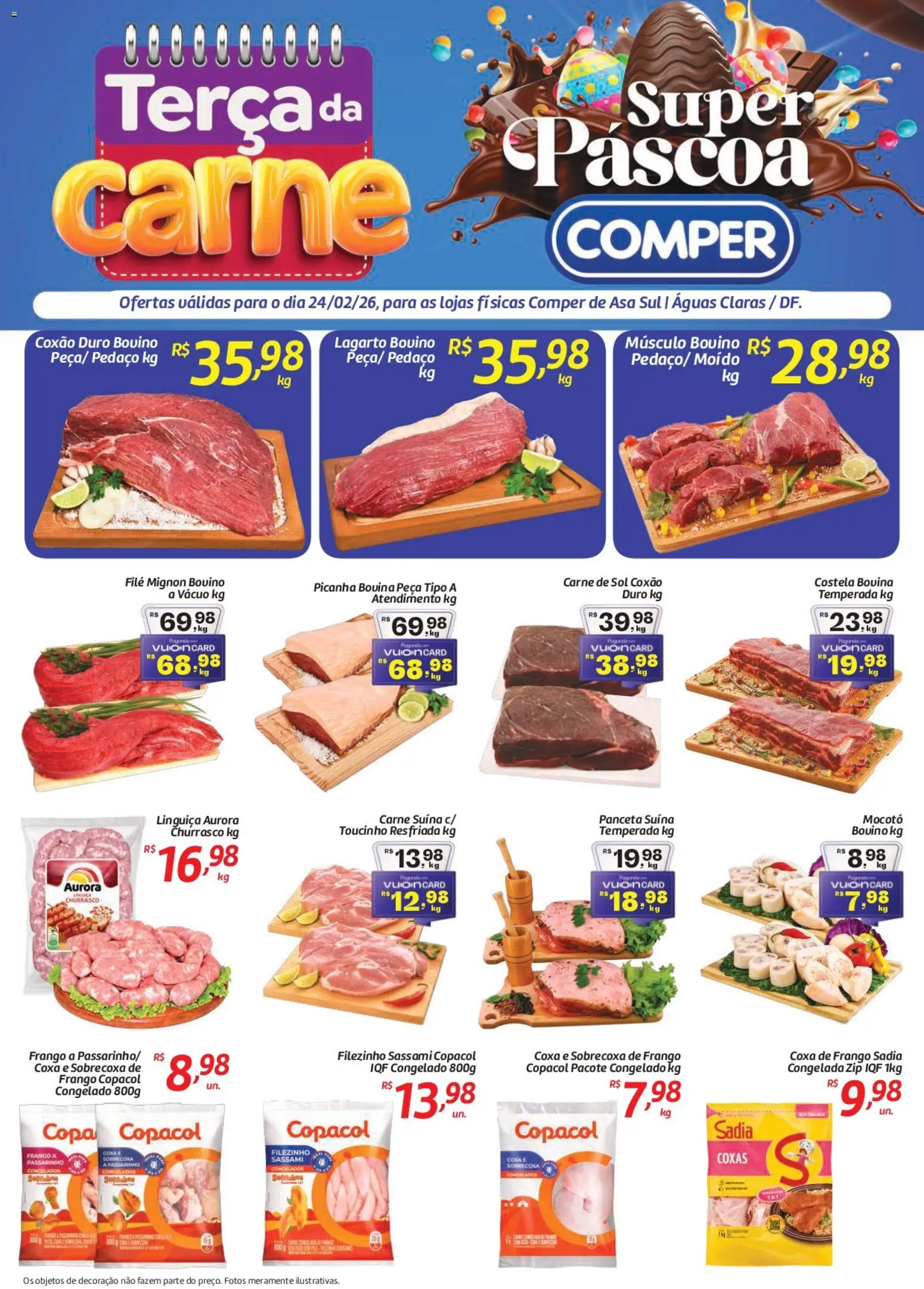 Pré-Visualização do folheto "Ofertas Terça da Carne" da loja Comper válido a partir de 24/02/2026