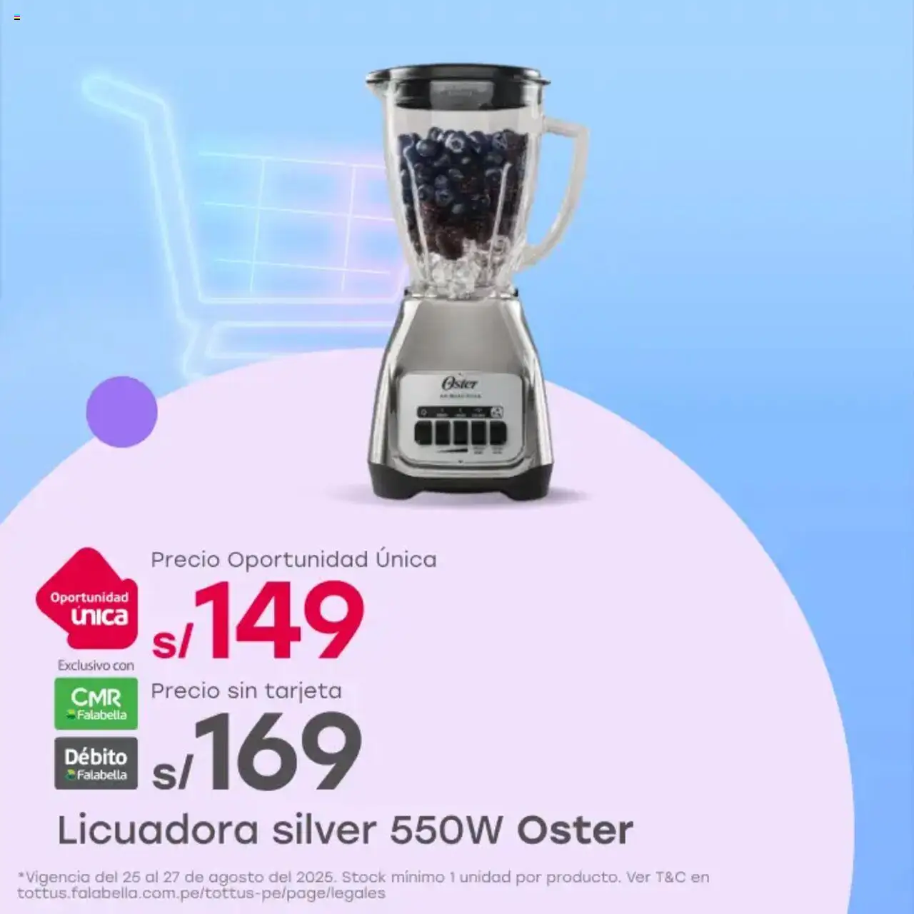 Tottus Catálogo (25/08/2025 - 27/08/2025) - ofertas de hoy - número de página 1 - Licuadora