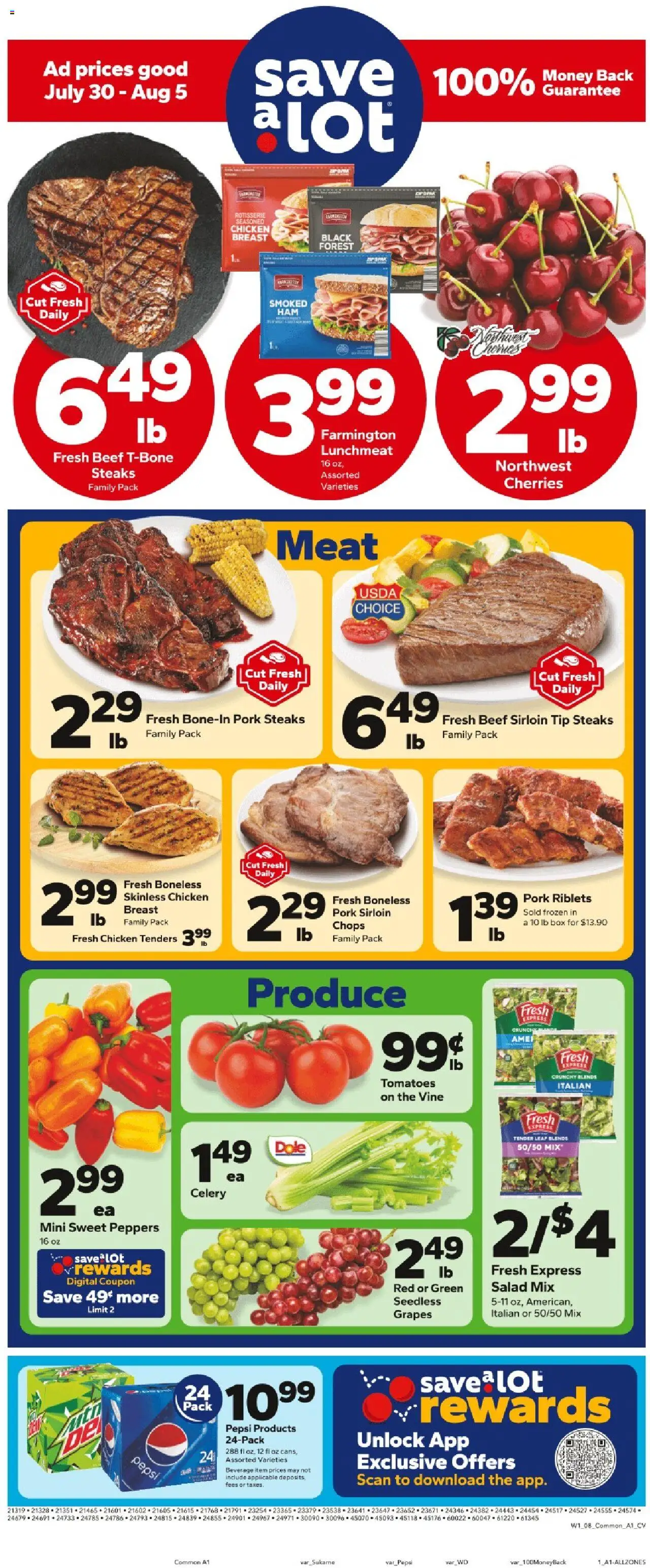 Save a Lot Weekly Ad from 07/30/2025 - Flyer - Page number 1
