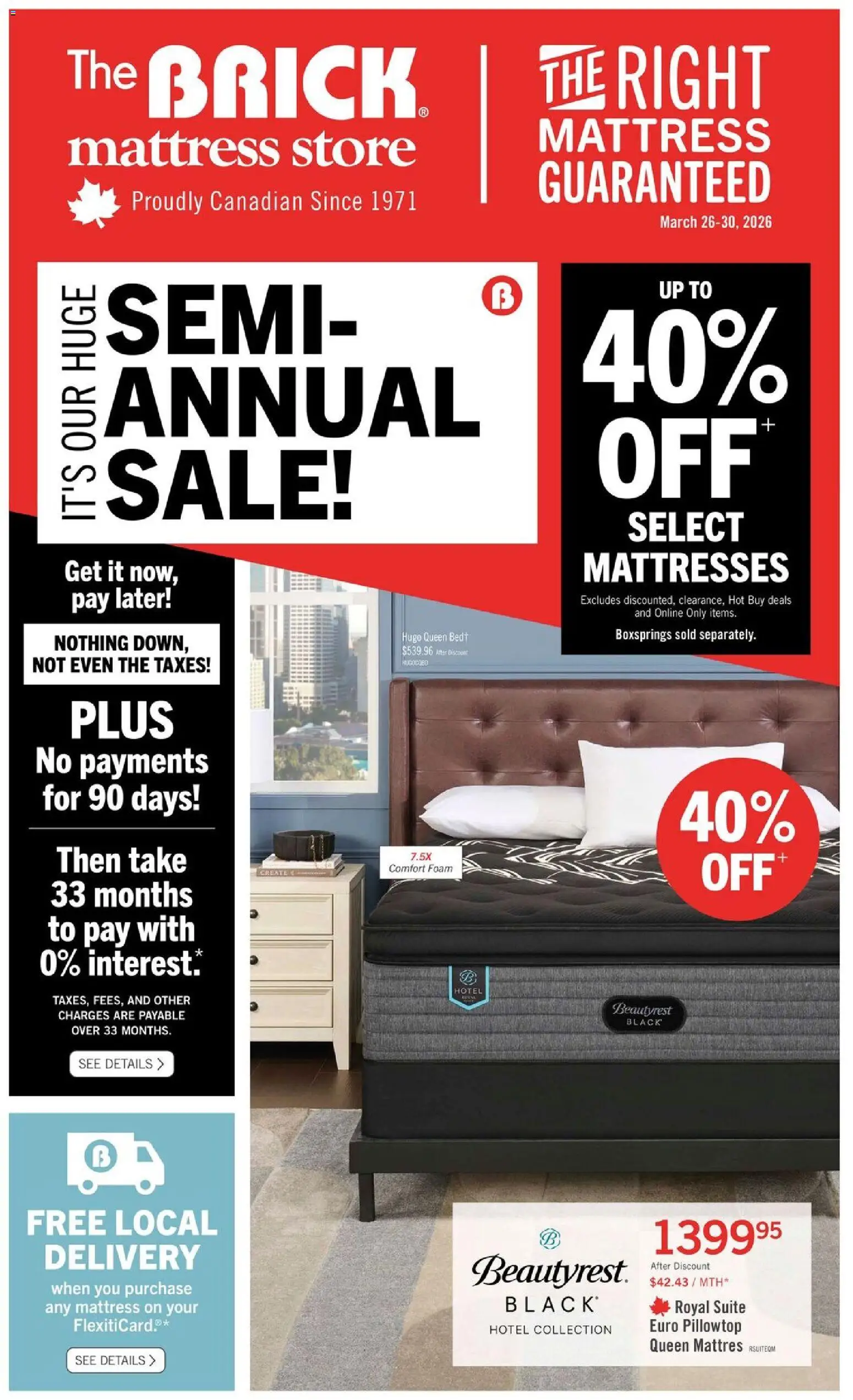 Preview of leaflet The Brick - Brick Mattress Store from shop The Brick is valid from Mar 26, 2026