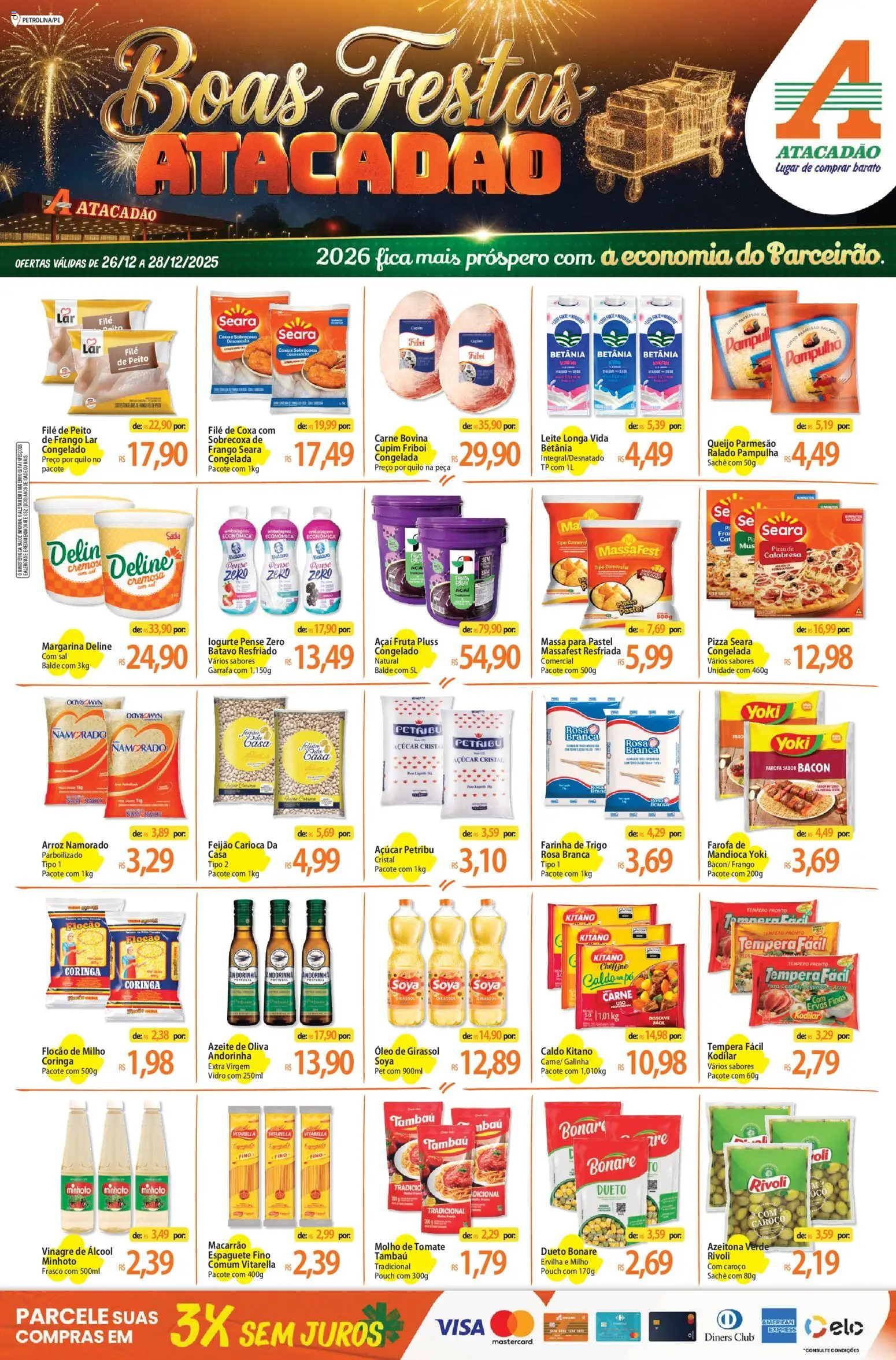 Pré-Visualização do folheto "Ofertas - PE" da loja Atacadão válido a partir de 26/12/2025