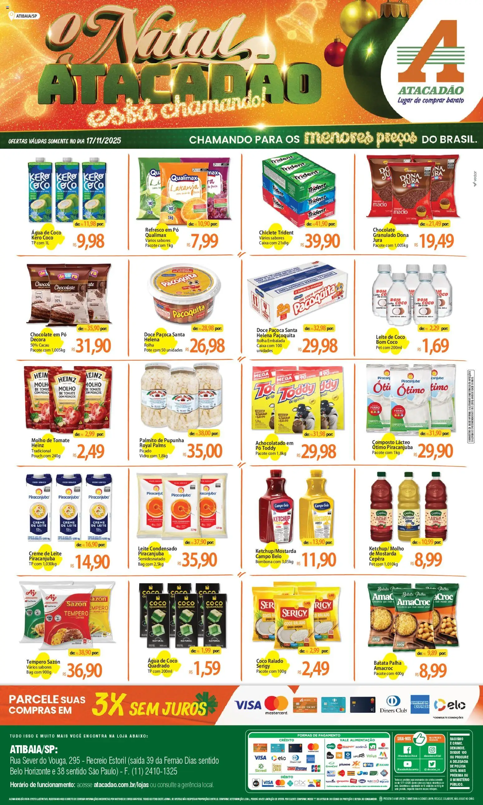 Pré-Visualização do folheto "Ofertas - SP" da loja Atacadão válido a partir de 17/11/2025