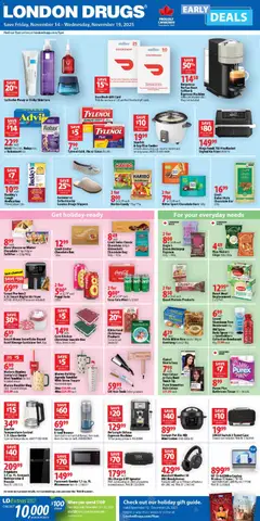 Un aperçu du dépliant Weekly flyer / circulaire du magasin London Drugs est valide à partir 14 nov. 2025