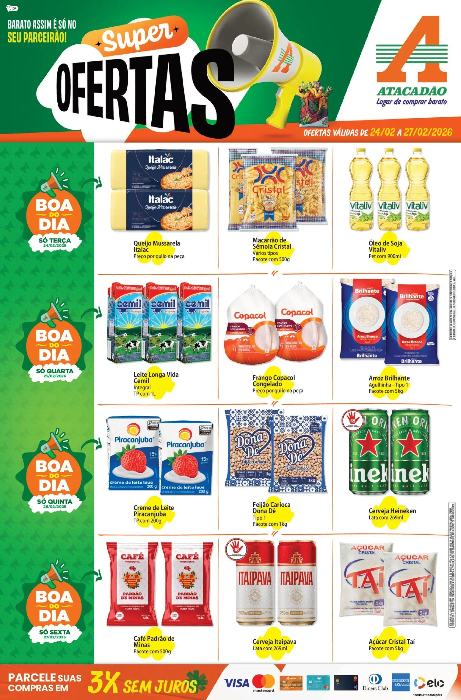 Pré-Visualização do folheto "Ofertas - DF" da loja Atacadão válido a partir de 24/02/2026