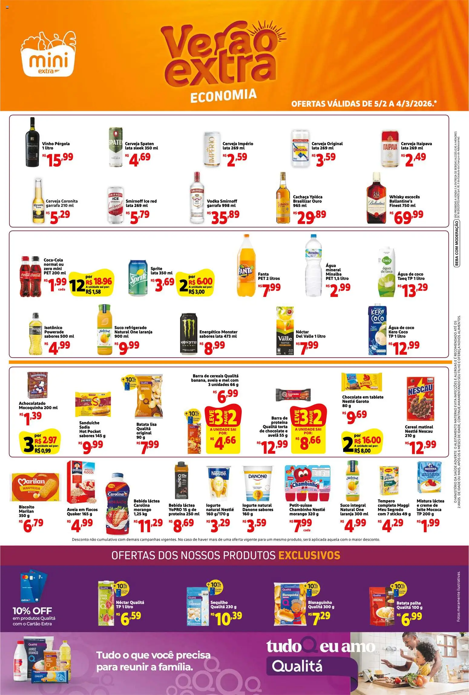 Pré-Visualização do folheto "Ofertas Mensal" da loja Mini Extra válido a partir de 05/02/2026