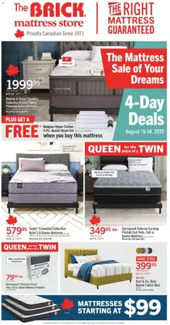 Preview of leaflet Brick Mattress Store from shop The Brick is valid from Aug 15, 2025