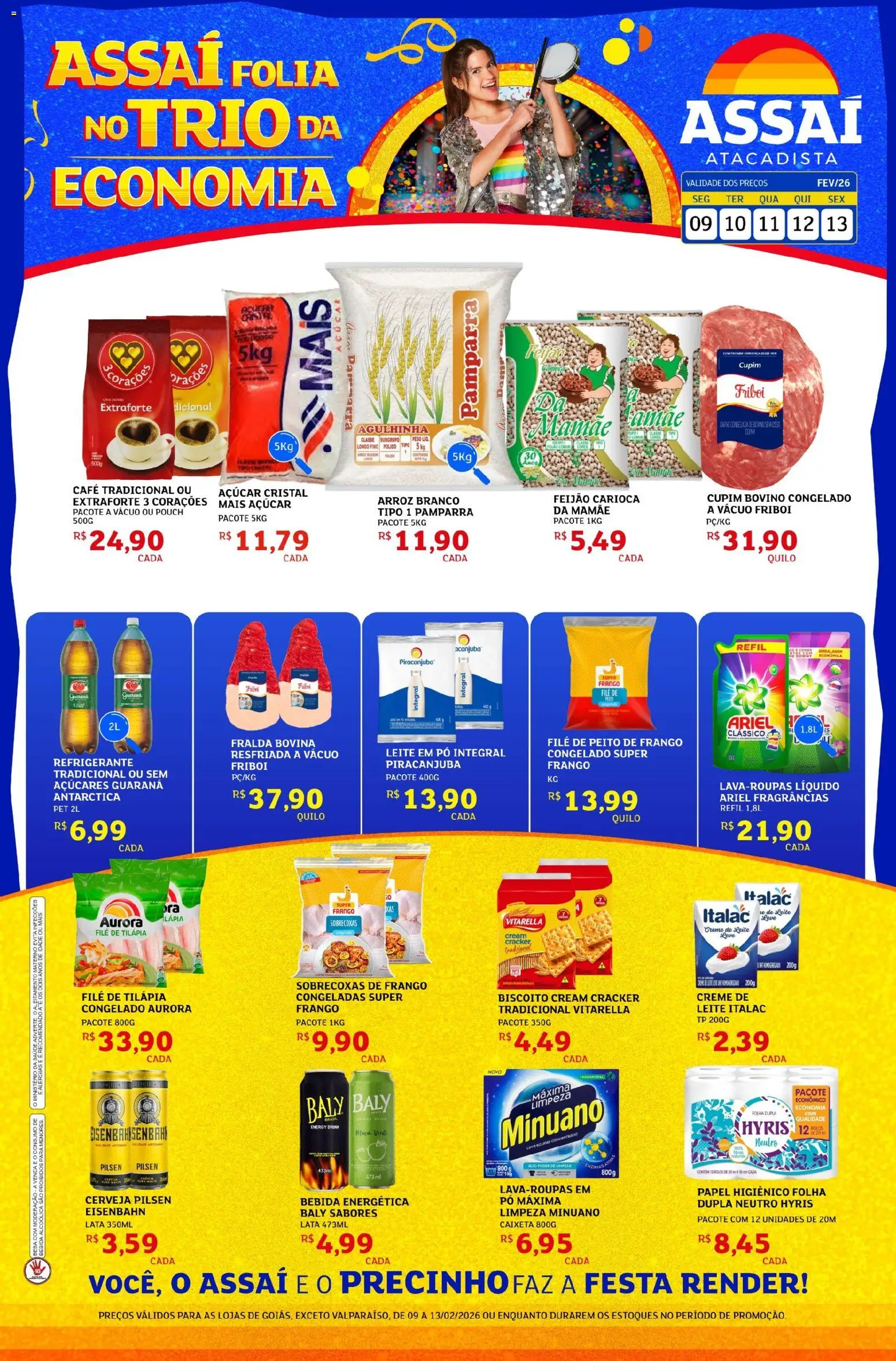 Pré-Visualização do folheto "Encarte - GO" da loja Assaí Atacadista válido a partir de 09/02/2026