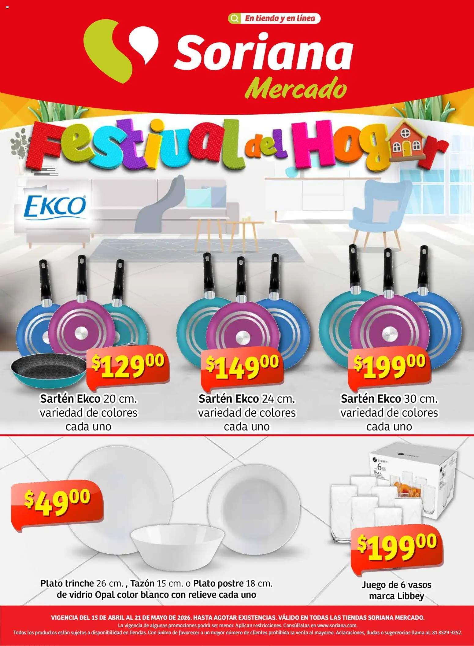 Vista previa las ofertas de la tienda Soriana - Soriana Festival del Hogar Mercado Nacional desde el 15/04/2026 