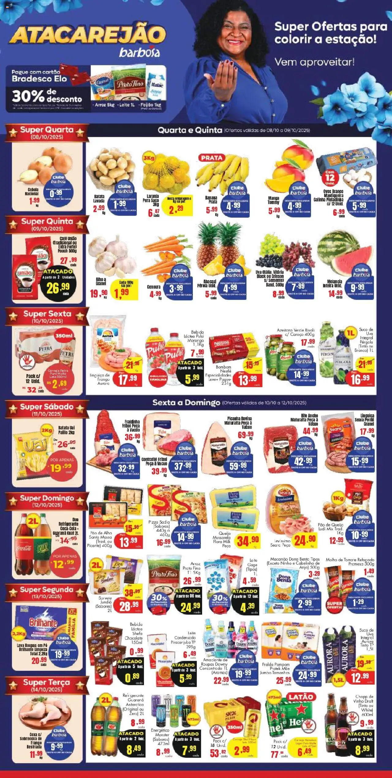 Barbosa Supermercados folheto "Ofertas Atacarejão" válido a partir de 08/10/2025 - número de página 1