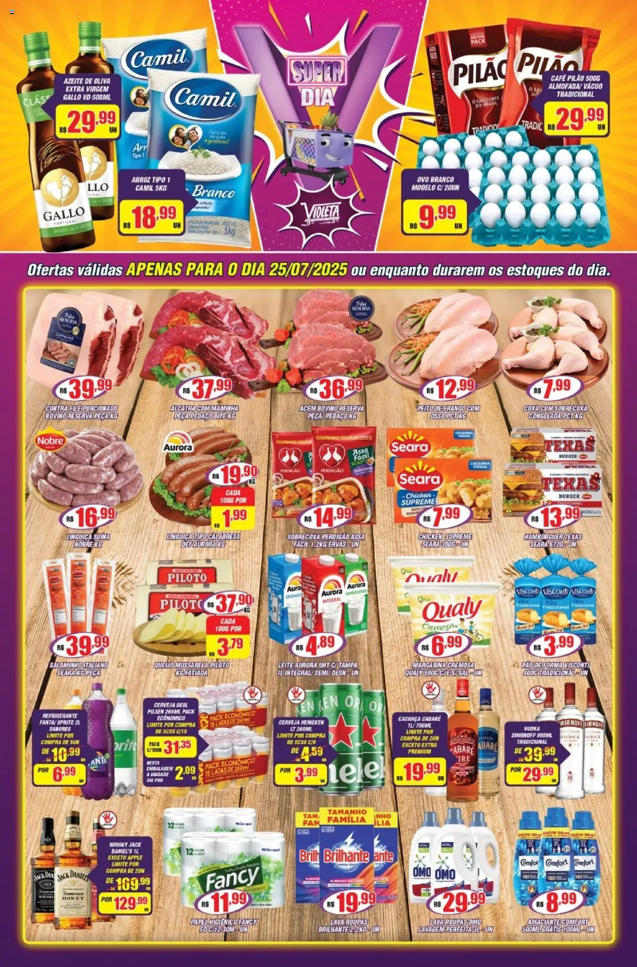 Violeta Supermercados folheto "Ofertas da semana" válido a partir de 25/07/2025 - número de página 1