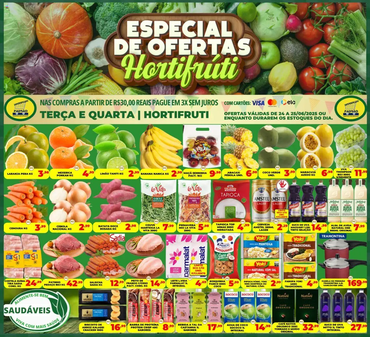 Supermercado Padrão folheto "Ofertas Hortifruti" válido a partir de 24/06/2025 - número de página 1