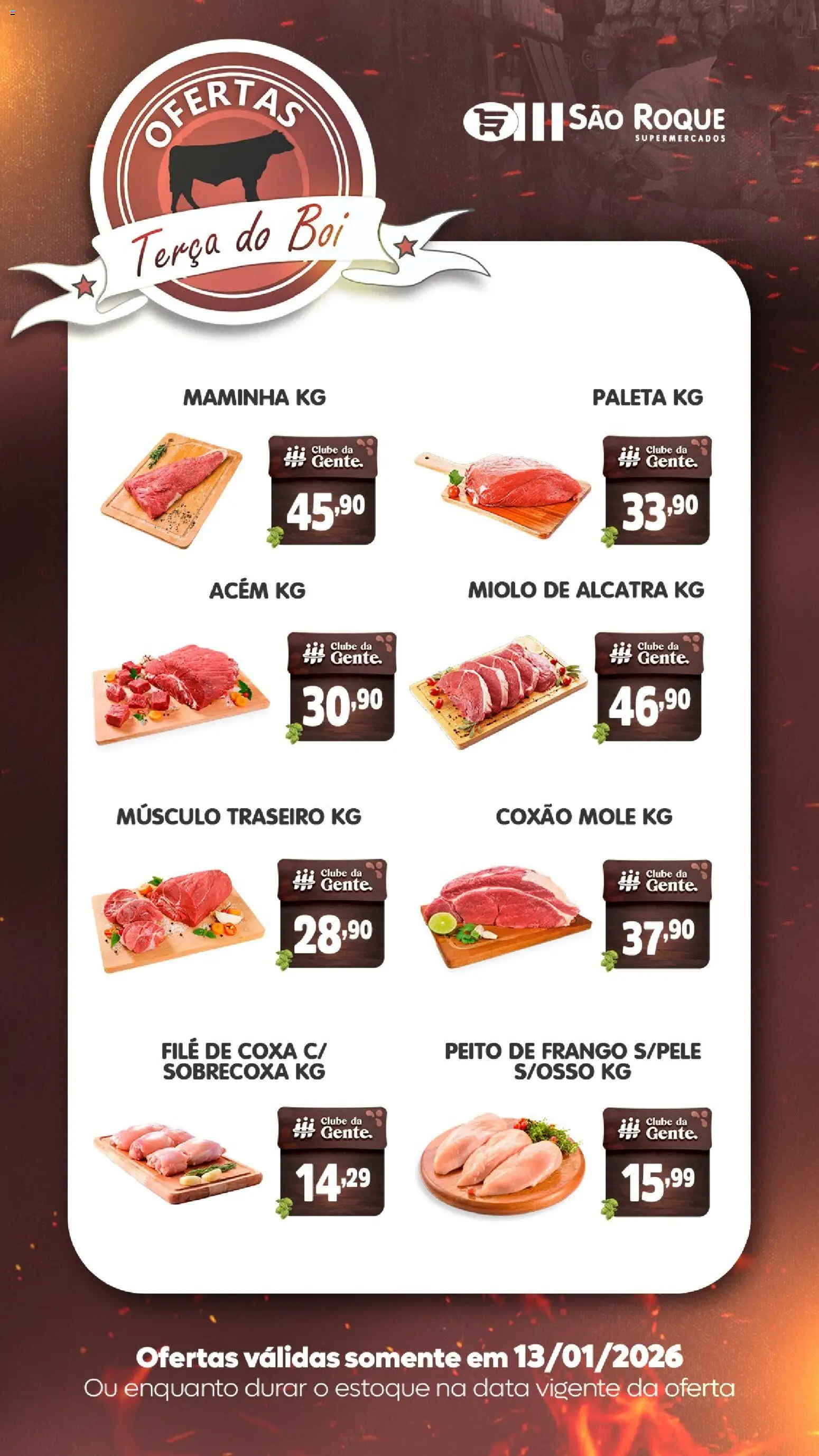 Pré-Visualização do folheto "Ofertas da semana" da loja São Roque Supermercados válido a partir de 13/01/2026