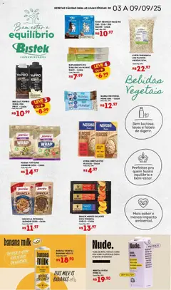 Pré-Visualização do folheto "Ofertas Bem Estar e Equilíbrio" da loja Bistek Supermercados válido a partir de 03/09/2025