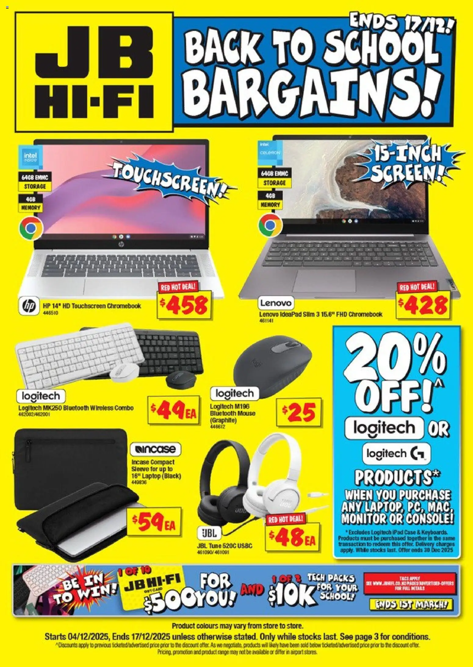 Preview of catalogue Back To School Bargains from shop JB Hi-Fi valid 4 Dec 2025