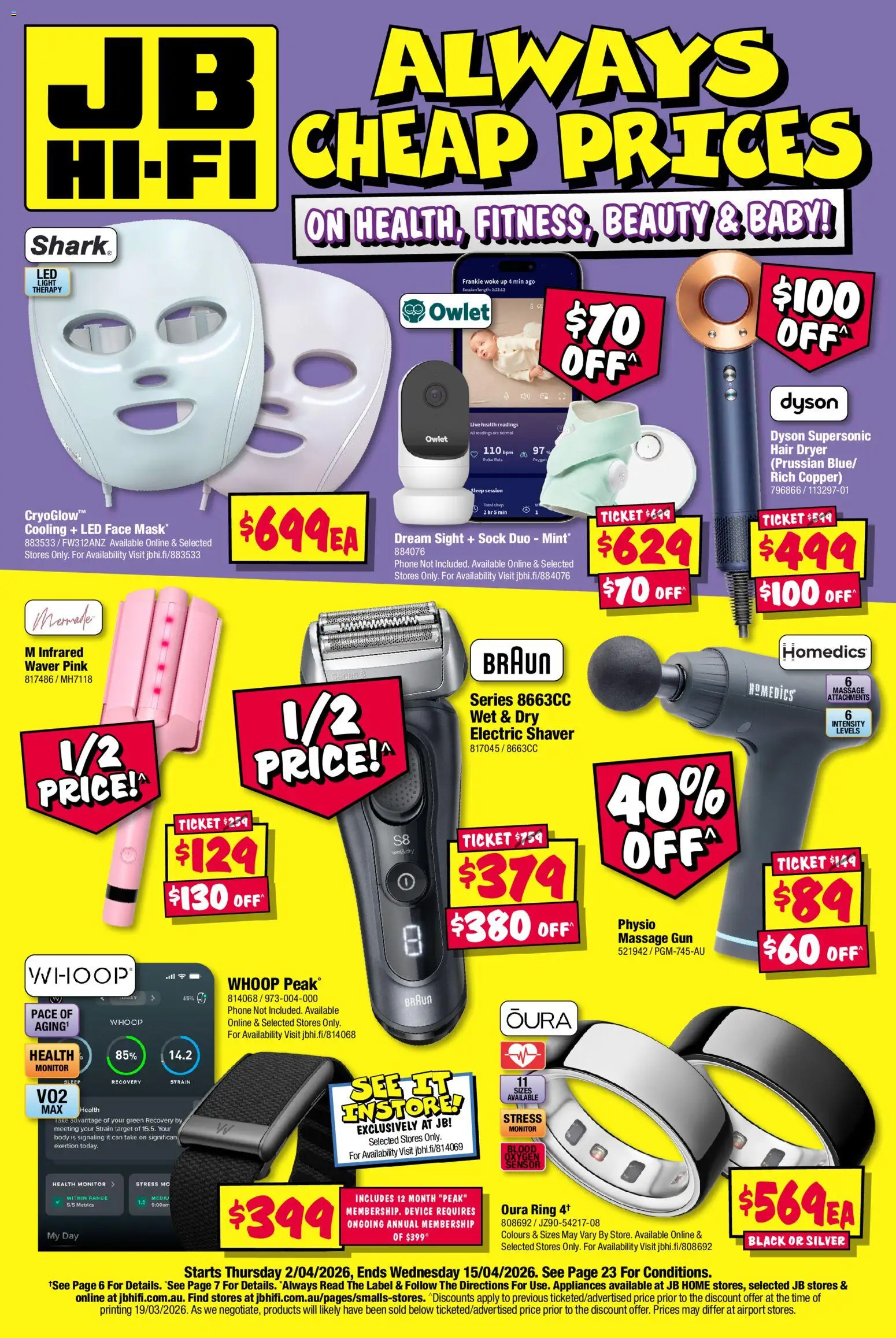 Preview of catalogue JB Hi-Fi Health Wellness catalogue from shop JB Hi-Fi valid 02/04/2026
