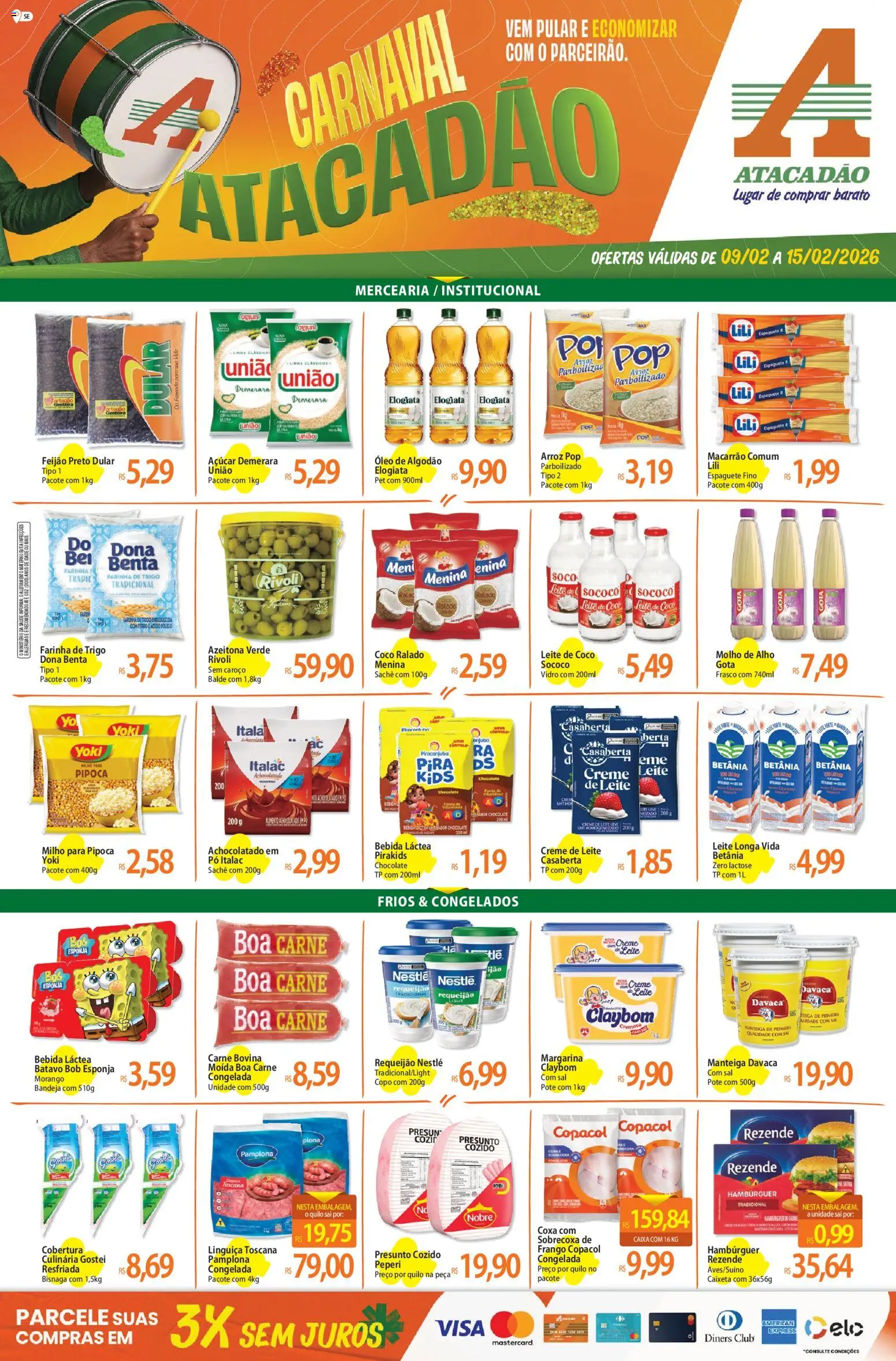 Pré-Visualização do folheto "Ofertas - SE" da loja Atacadão válido a partir de 09/02/2026