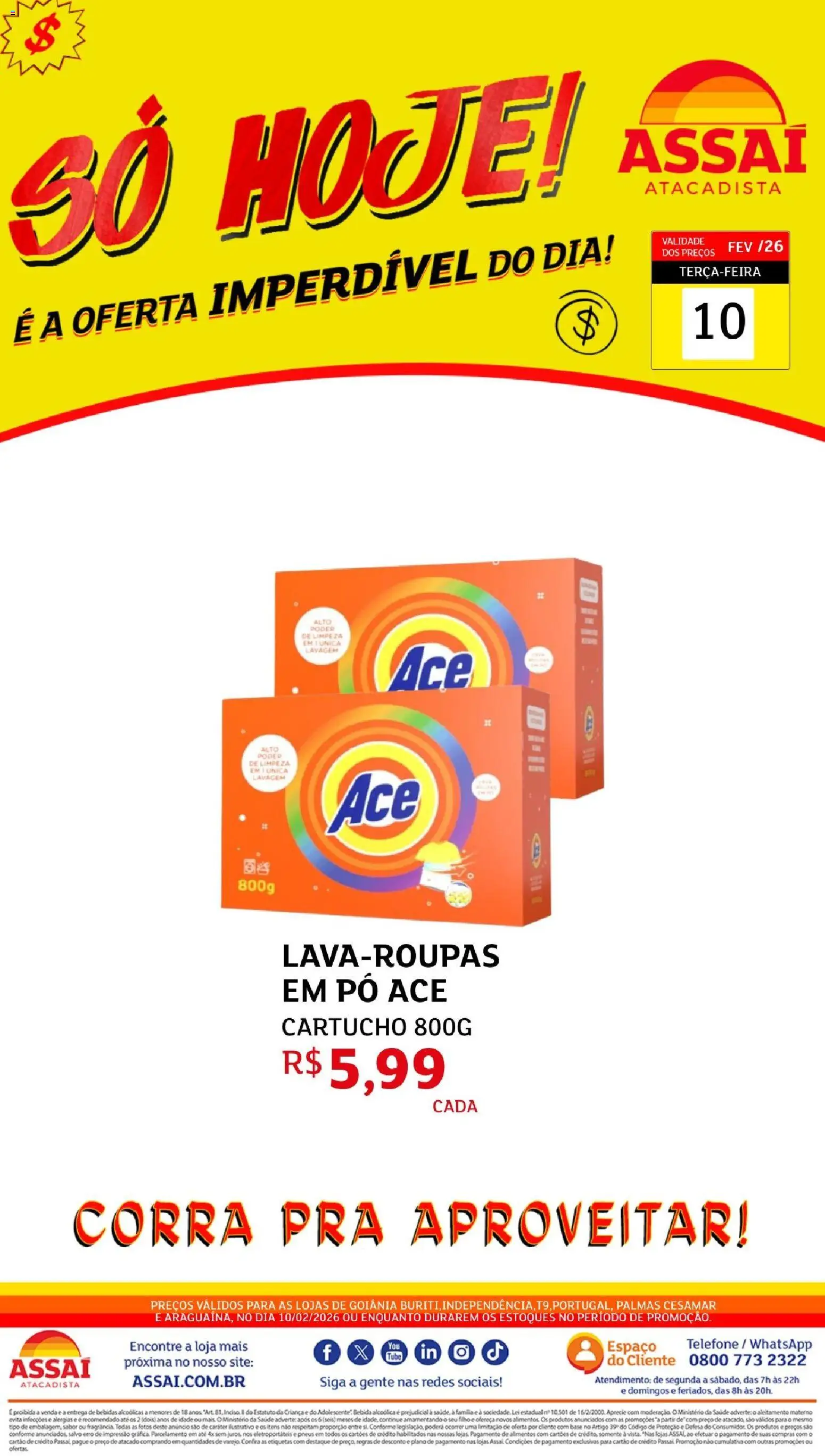 Pré-Visualização do folheto "Encarte - GO" da loja Assaí Atacadista válido a partir de 10/02/2026