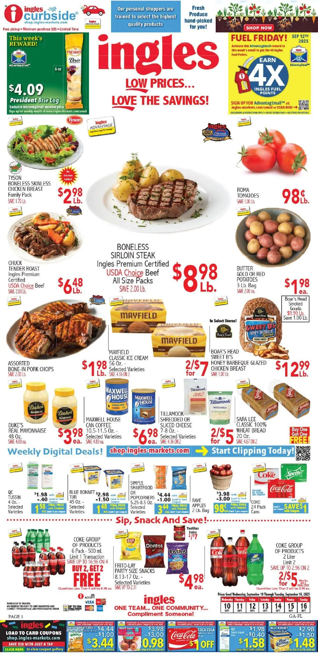 Ingles Weekly Ad from 09/10/2025 >> Sales Ad PREVIEW - Page number 1