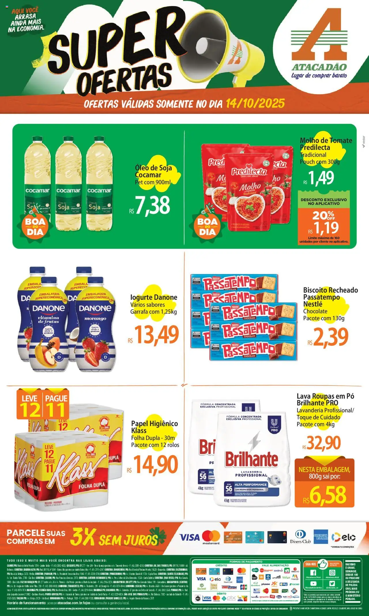 Atacadão folheto "Ofertas - PR" válido a partir de 14/10/2025 - número de página 1