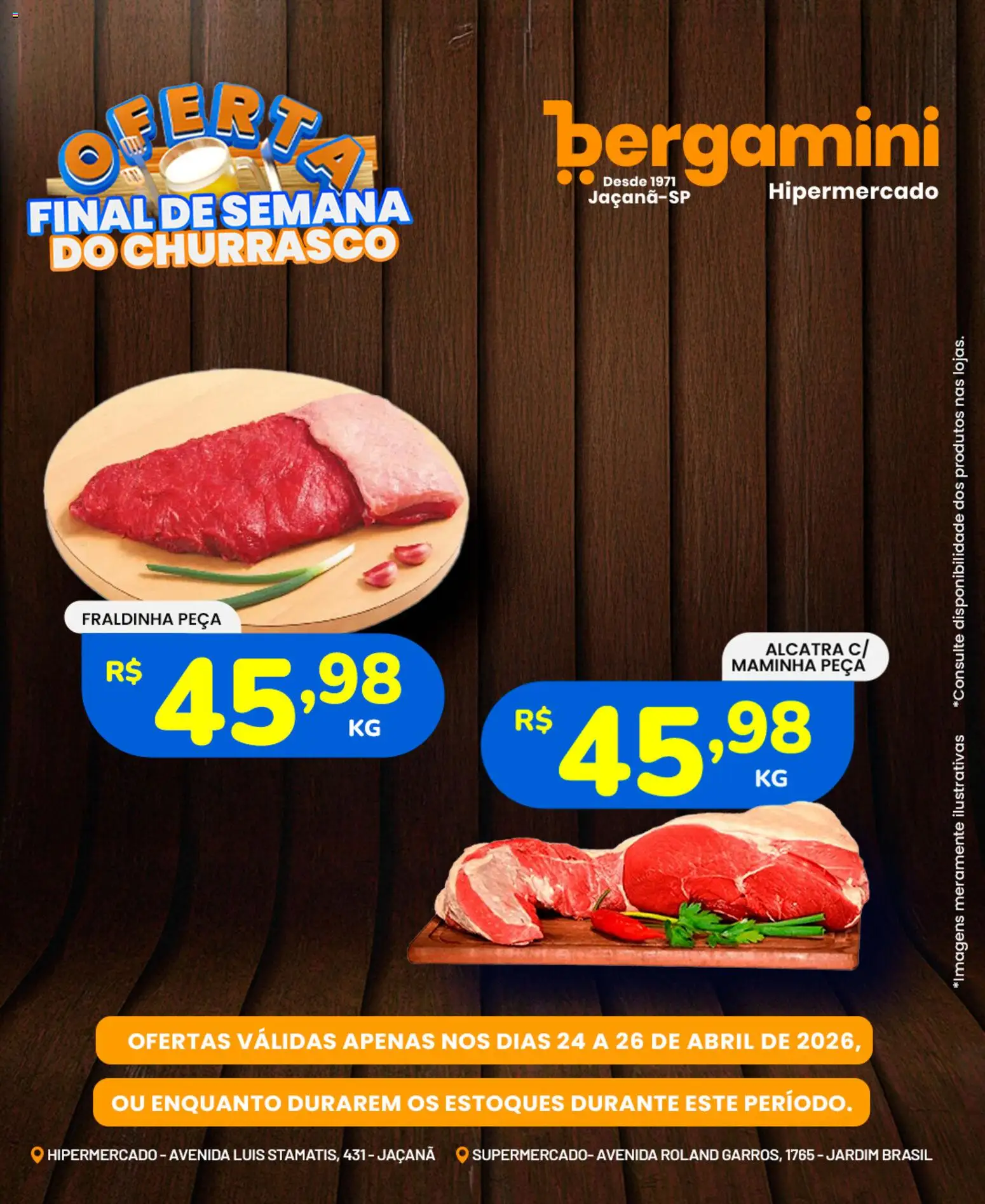 Pré-Visualização do folheto "Supermercado Bergamini ofertas Churrasco" da loja Supermercado Bergamini válido a partir de 24/04/2026