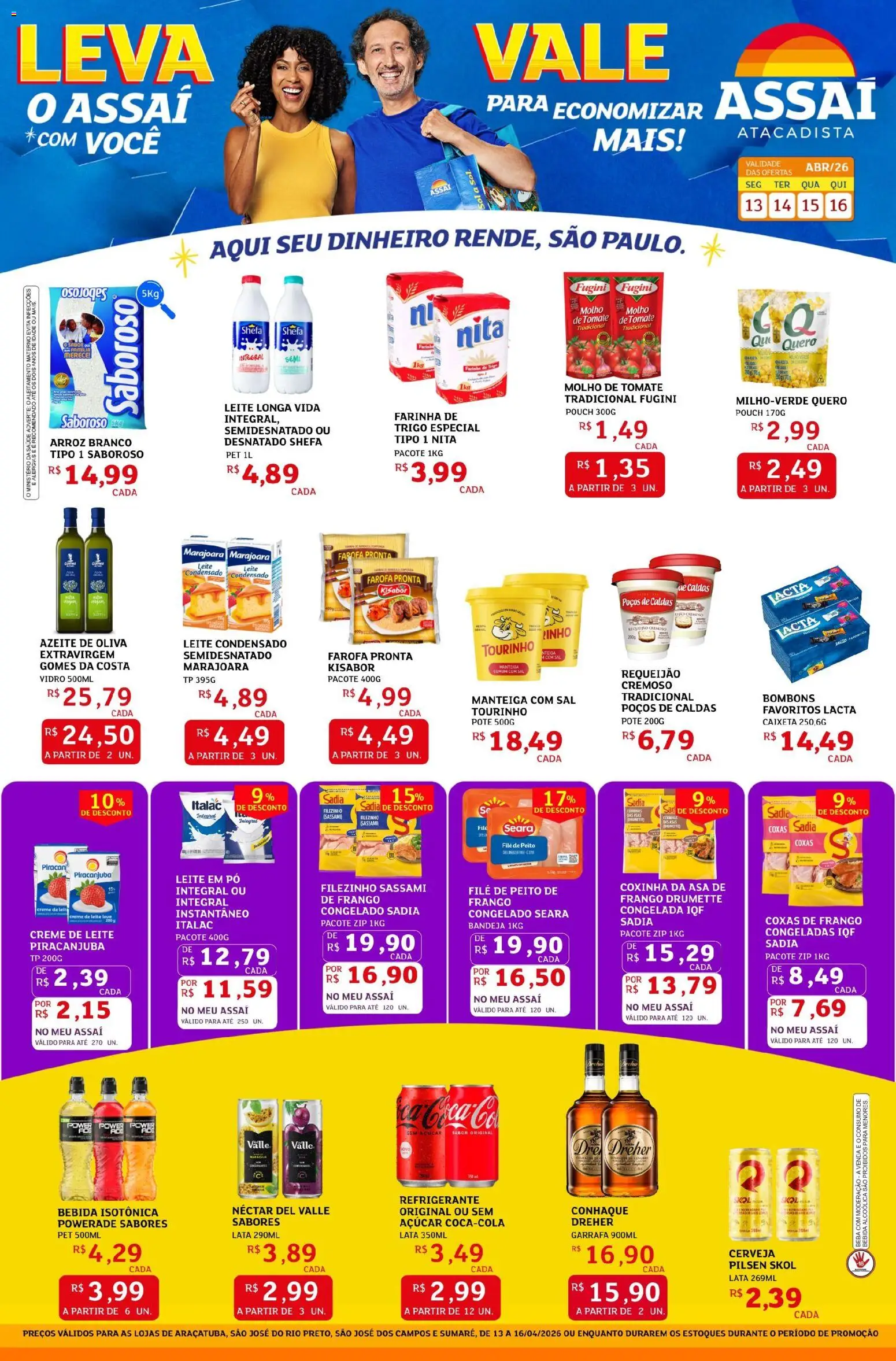 Pré-Visualização do folheto "Assaí Atacadista ofertas - SP" da loja Assaí Atacadista válido a partir de 13/04/2026