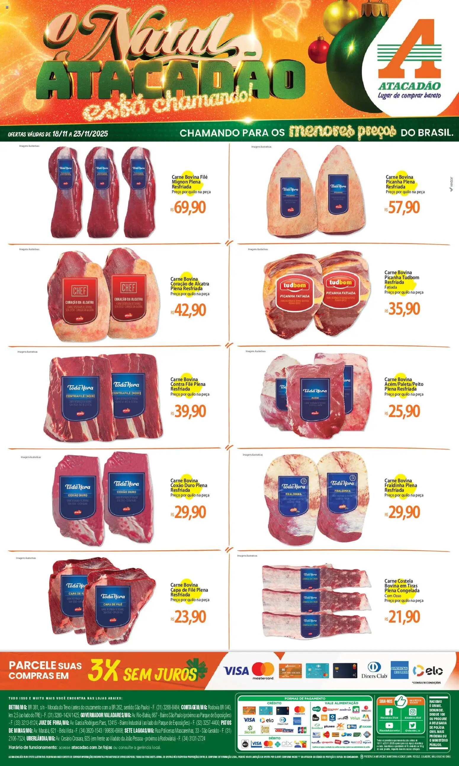 Pré-Visualização do folheto "Ofertas - MG" da loja Atacadão válido a partir de 18/11/2025